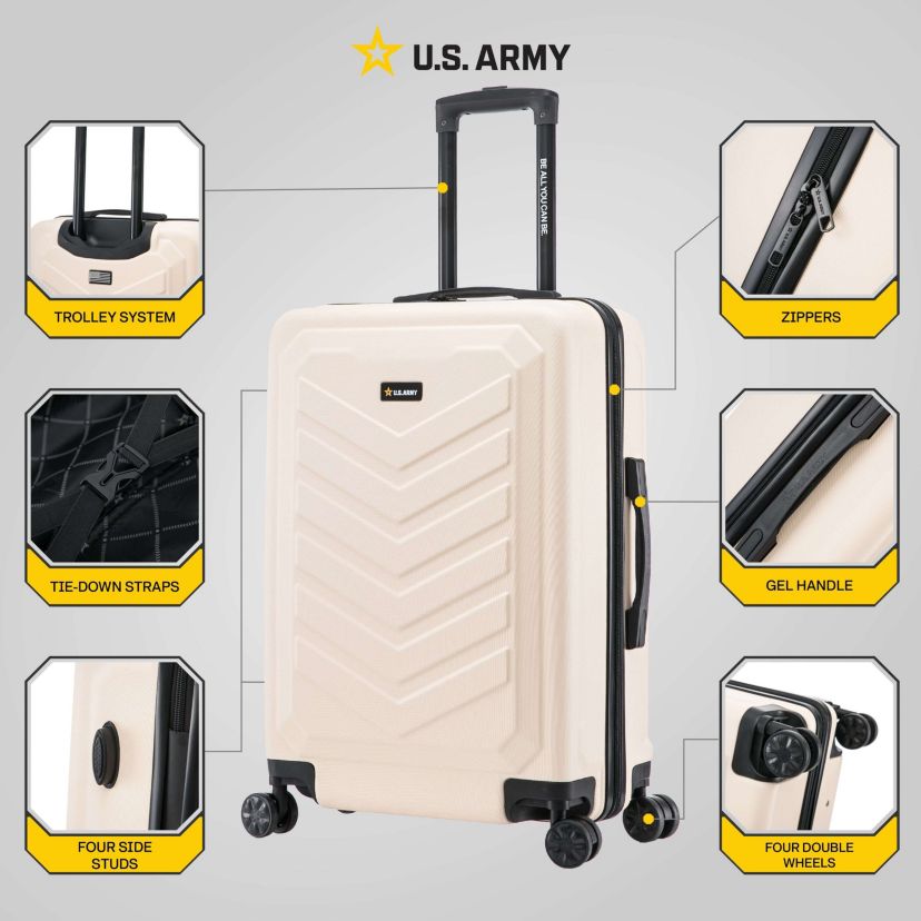 U.S. ARMY FOX 24" Medium Suitcase Mustard