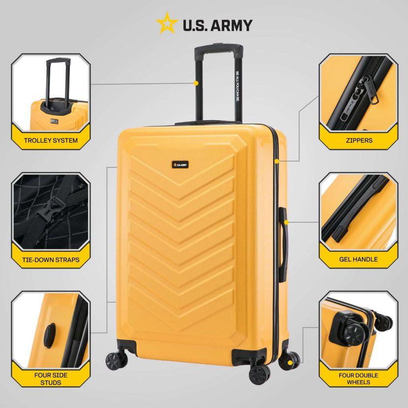 U.S. ARMY FOX 28" Large Suitcase Sand