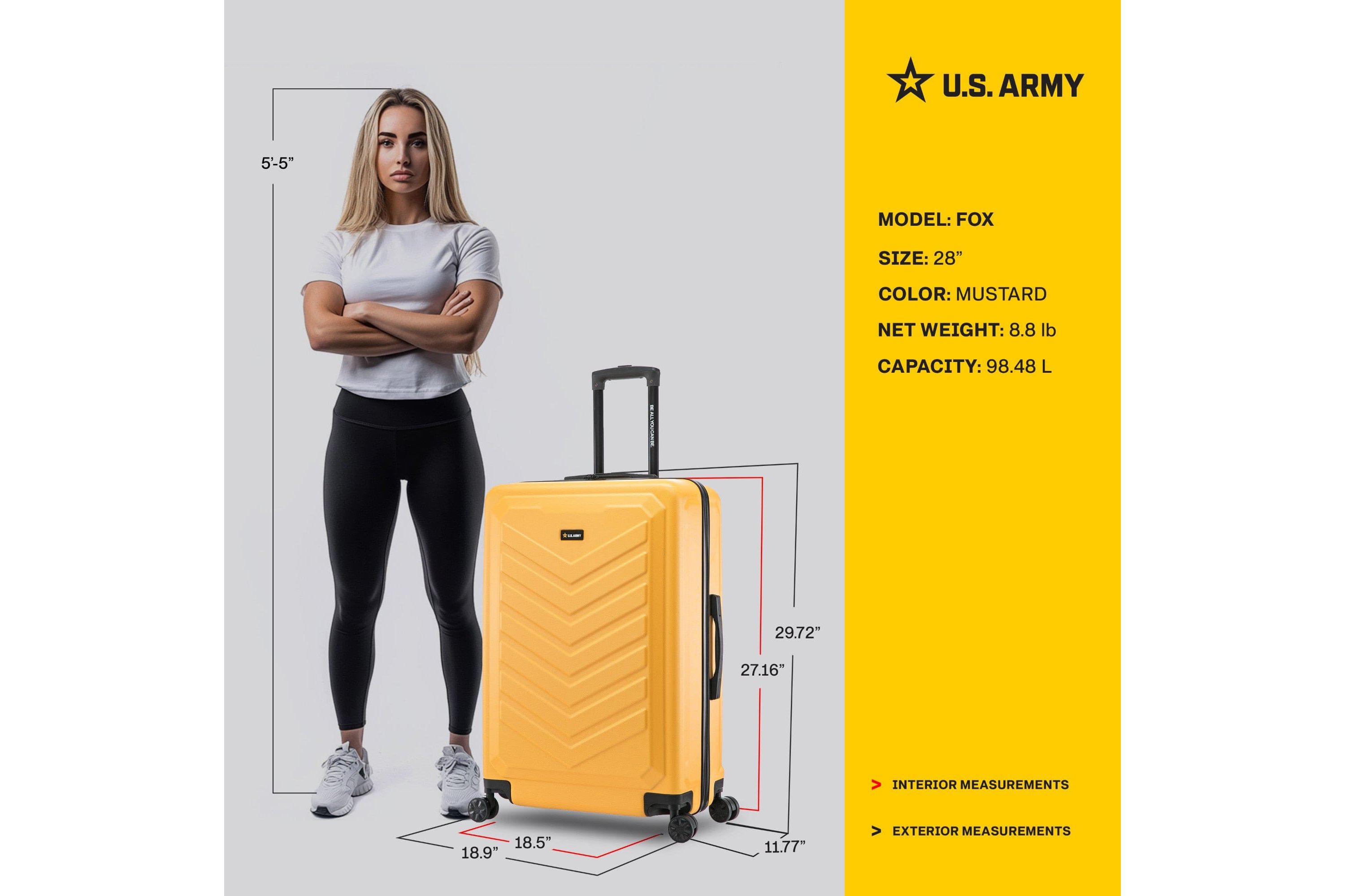 U.S. ARMY FOX 28" Large Suitcase Sand