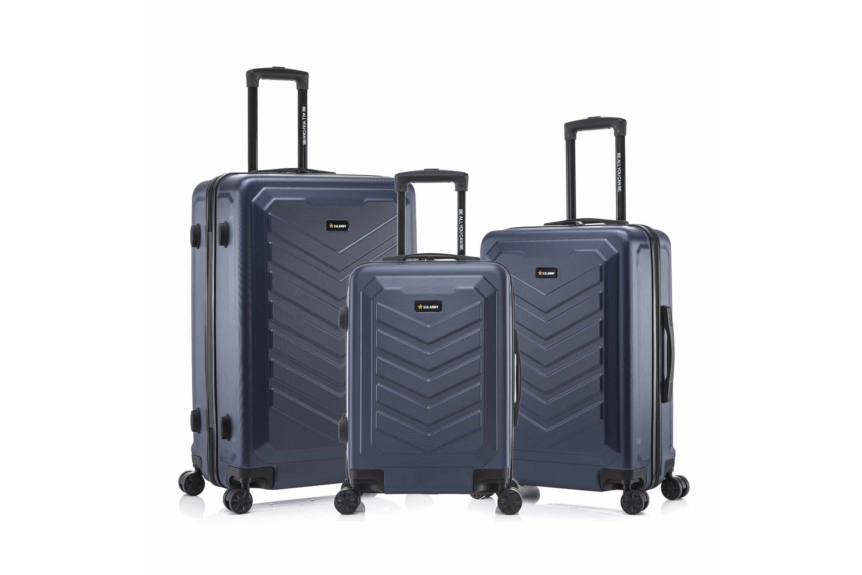 U.S. Army FOX 3-Piece Luggage Set 20”/24”/28” Black