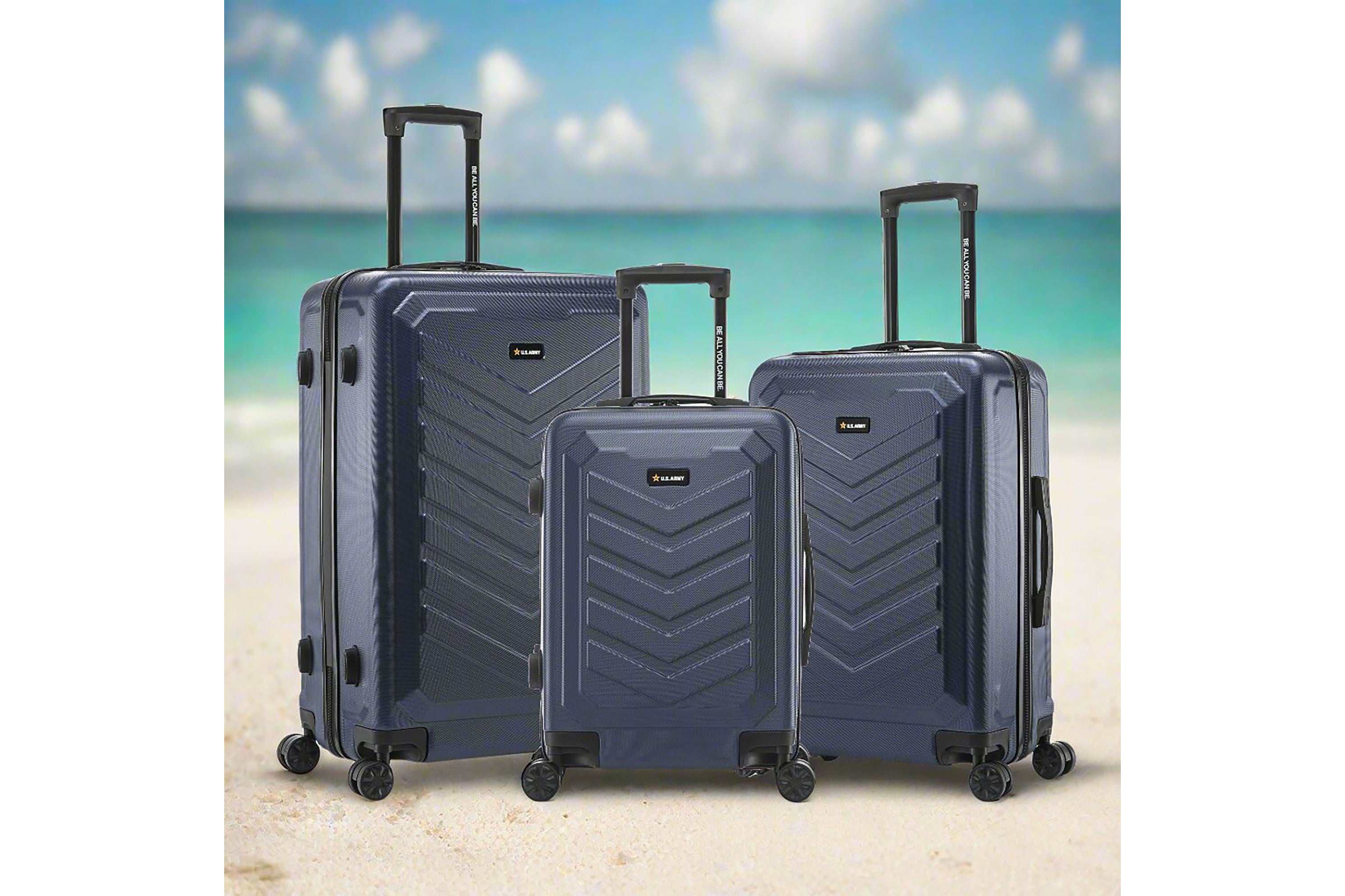 U.S. Army FOX 3-Piece Luggage Set 20”/24”/28” Black