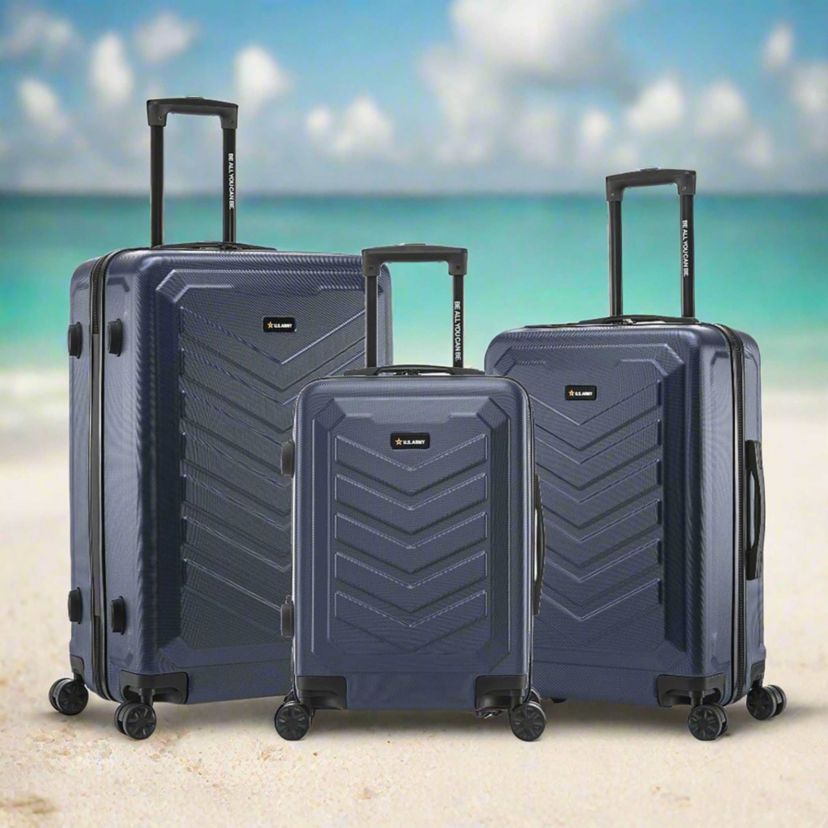 U.S. Army FOX 3-Piece Luggage Set 20”/24”/28” Black