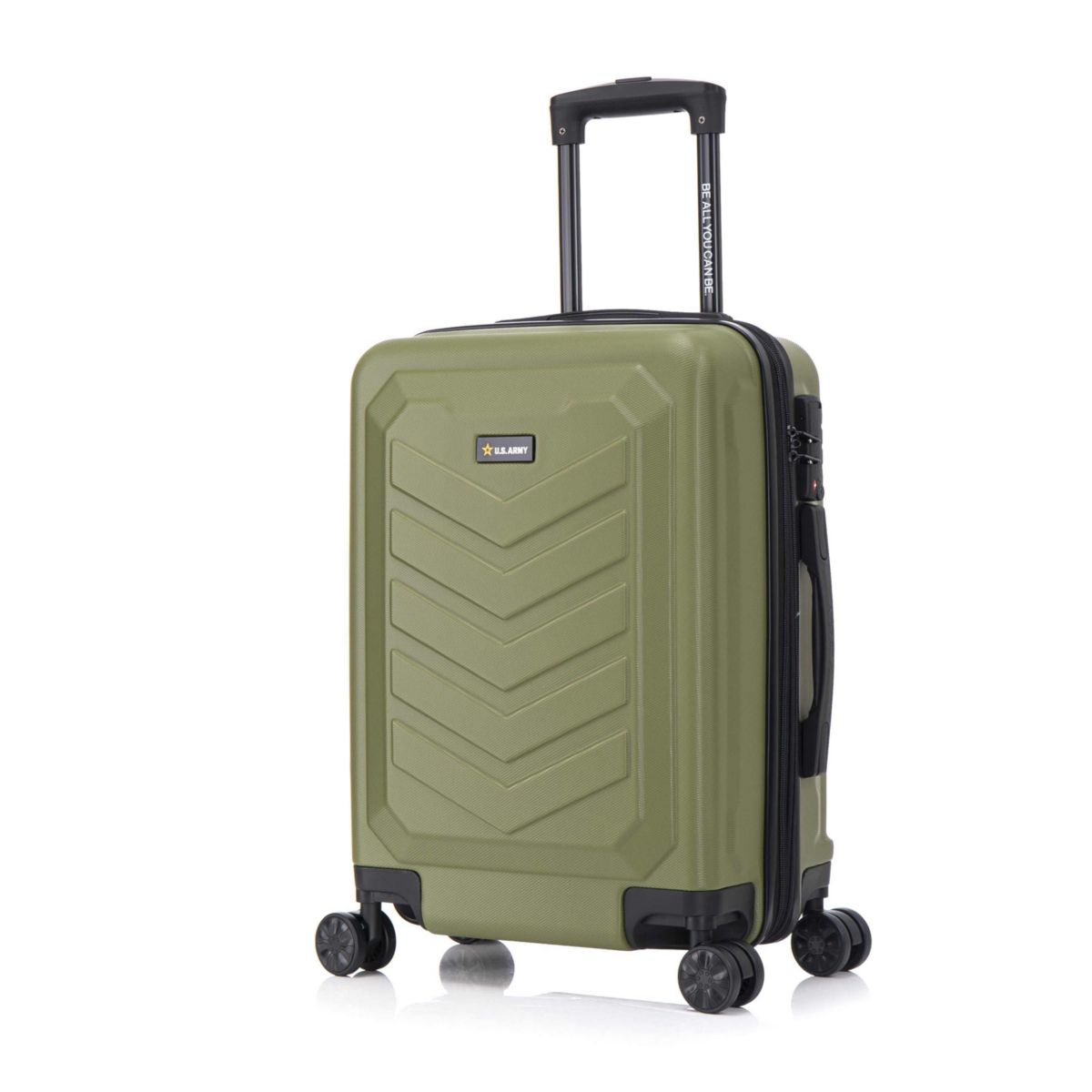 U.S. ARMY FOX PRO  20 Expandable Carry-On Suitcase with TSA Lock Olive Drab