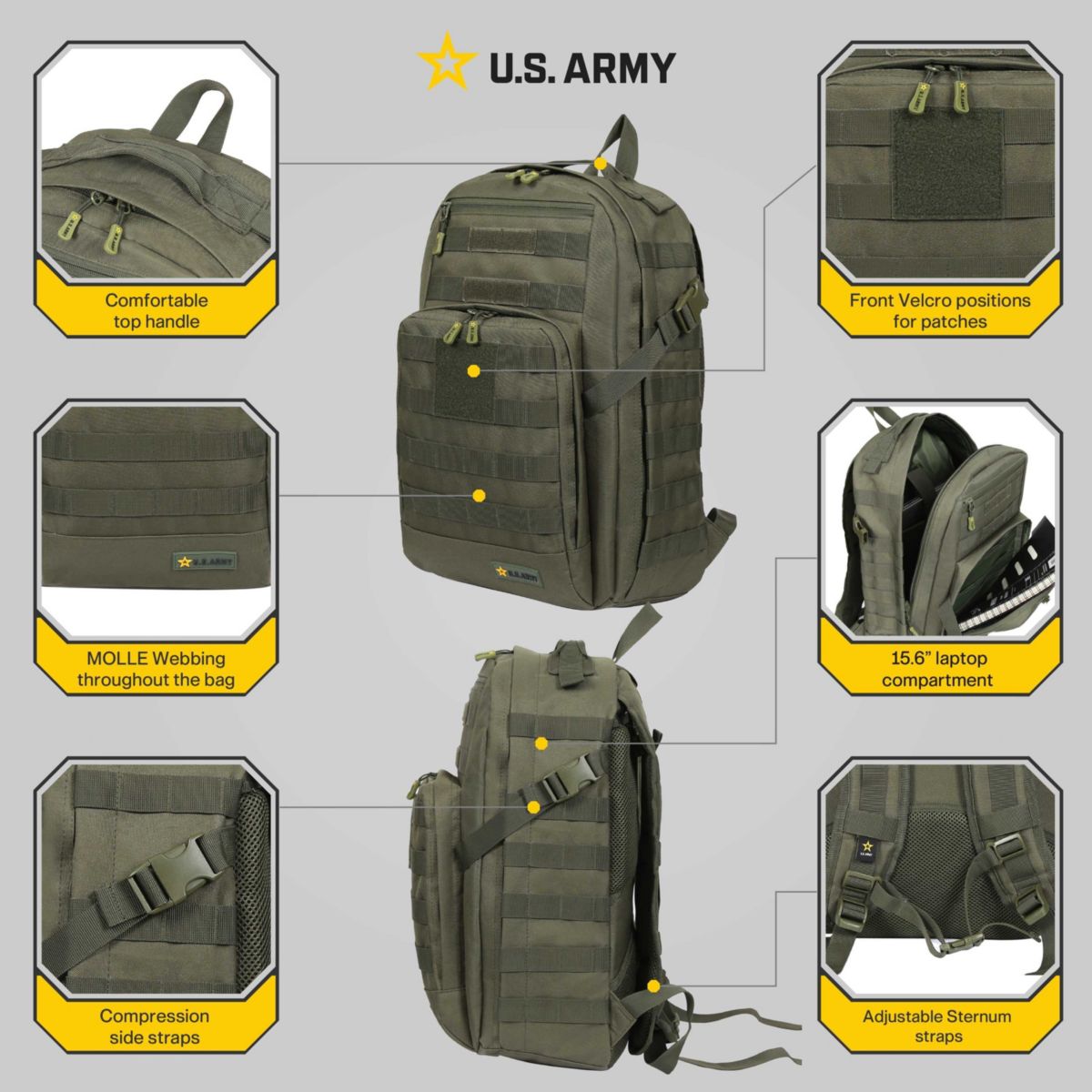 U.S. Army WHISKEY High Performance Tactical Backpack Green