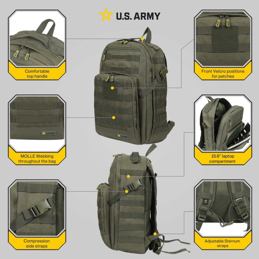 U.S. Army WHISKEY High Performance Tactical Backpack Green
