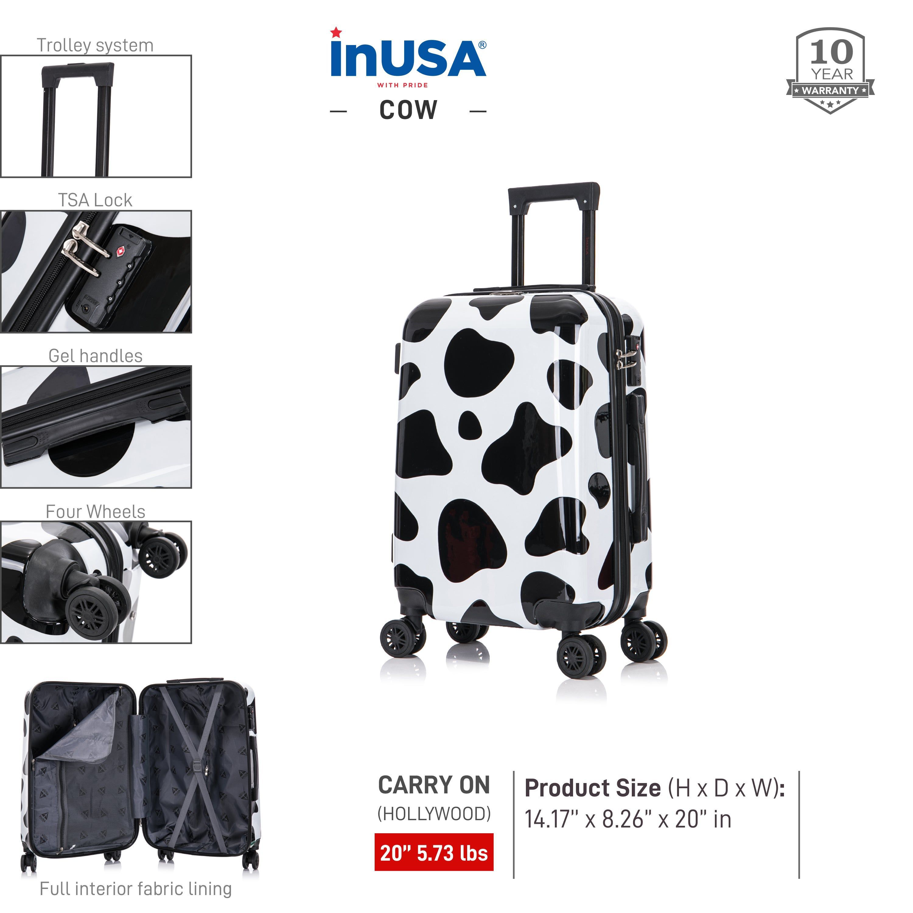 PRINTS lightweight hardside spinner 20 inch carry-on