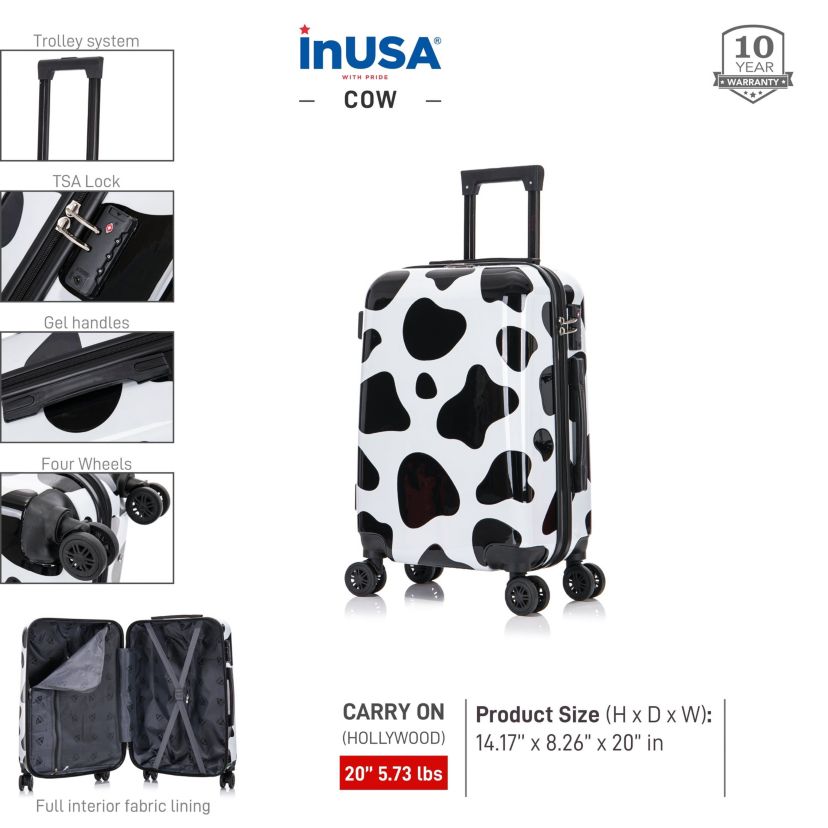 PRINTS lightweight hardside spinner 20 inch carry-on