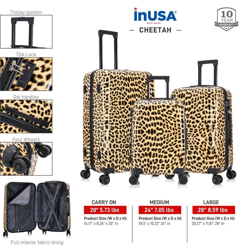 Prints Lightweight Hardside Spinner 3 Piece Set 20,24,28 inch