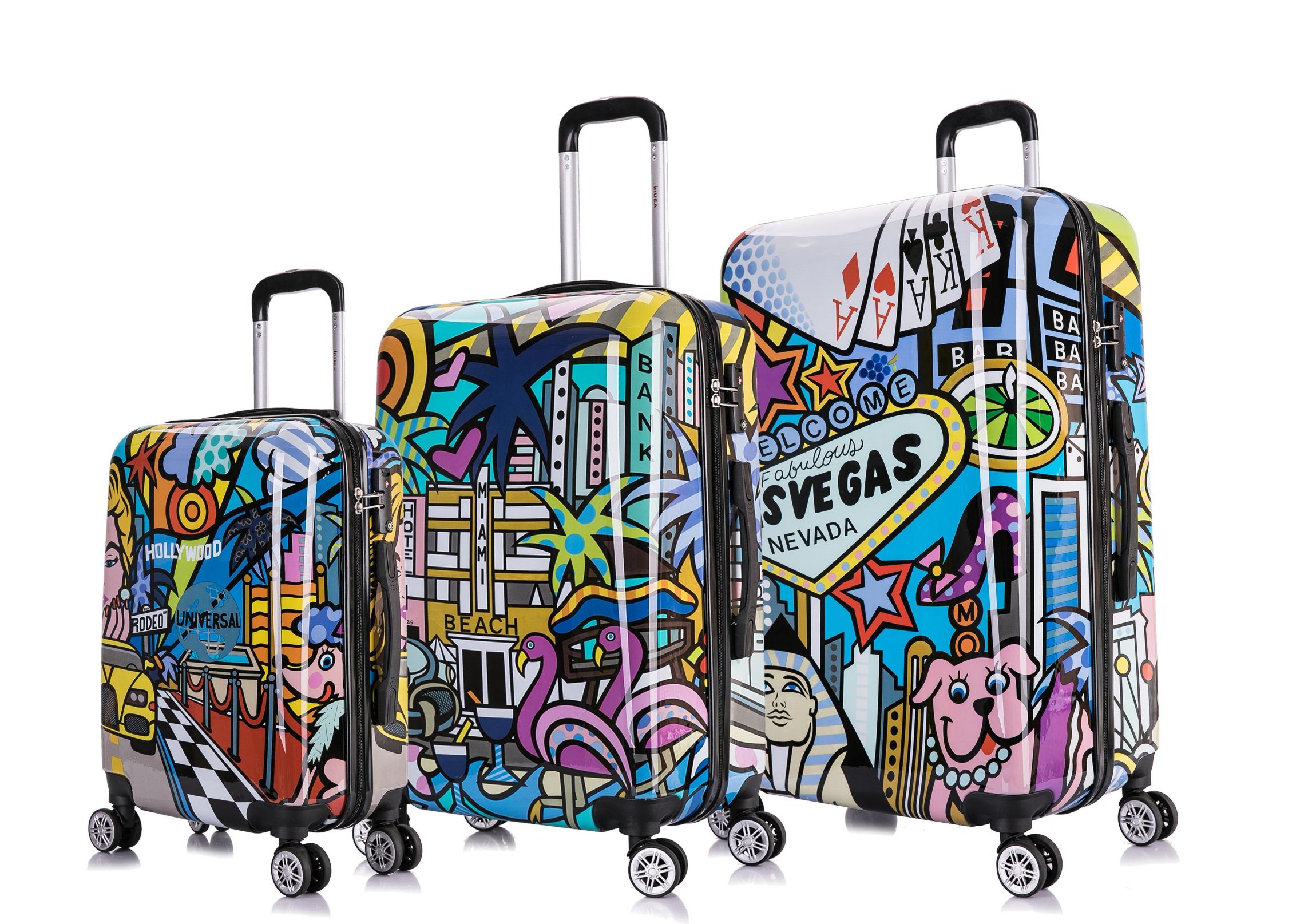 Prints Lightweight Hardside Spinner 3 Piece Set 20,24,28 inch