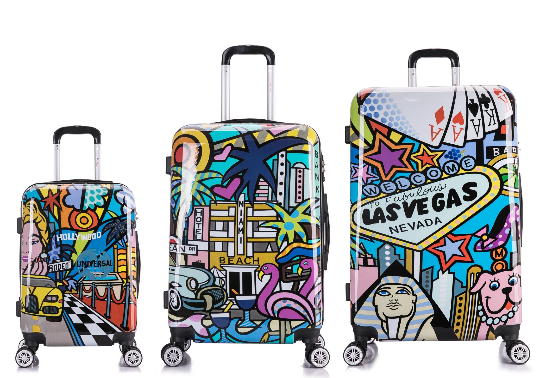 Prints Lightweight Hardside Spinner 3 Piece Set 20,24,28 inch