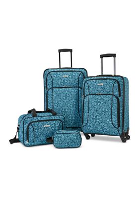 American Tourister Family Traveler Spin 2.0 4 Piece Luggage Set, Blue -  0049845325060