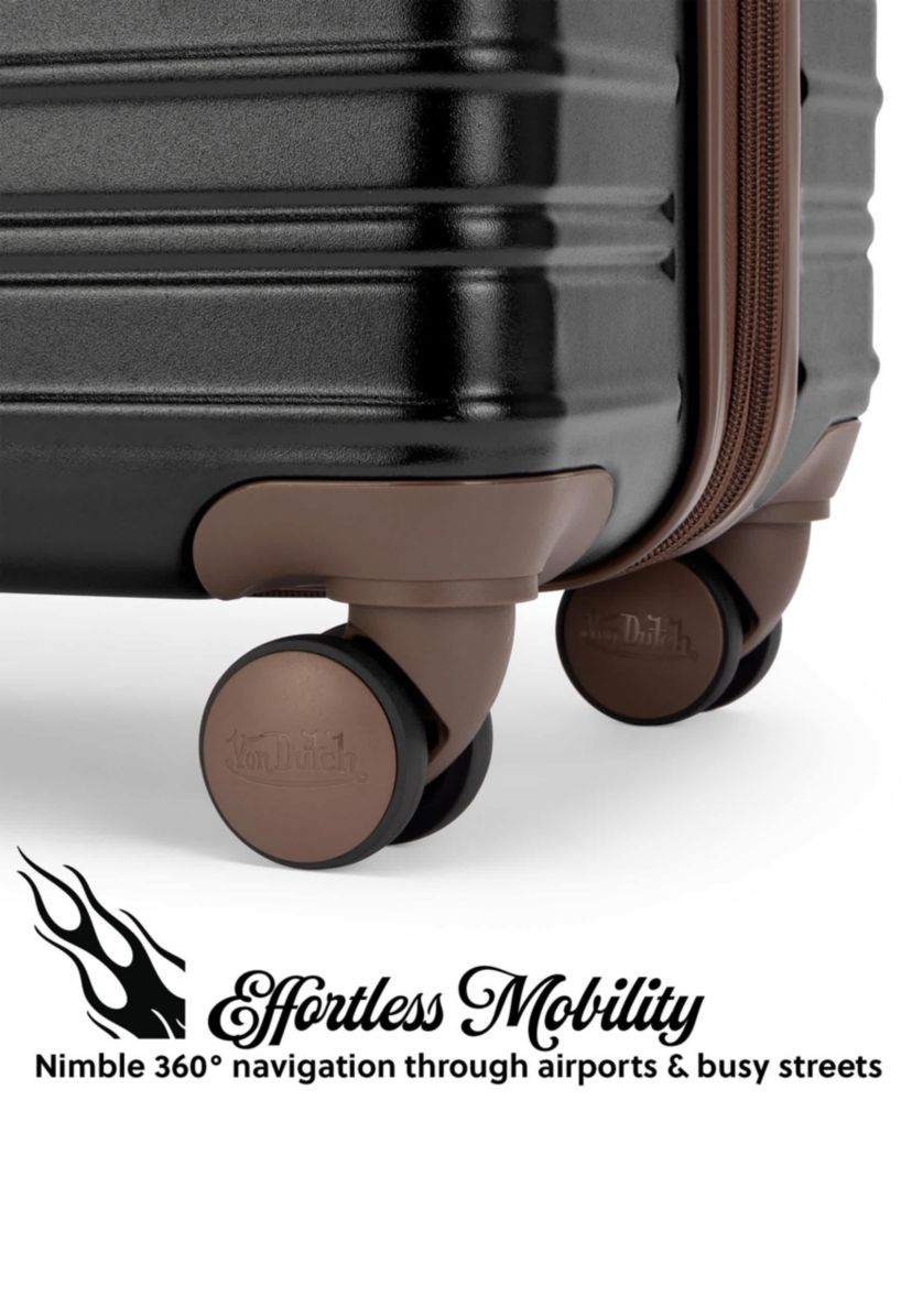 Von Dutch Retro Trek 3-Piece Expandable Hardside Spinner Luggage