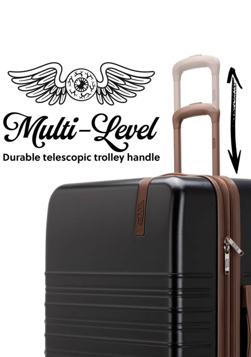 Von Dutch Retro Trek 3-Piece Expandable Hardside Spinner Luggage