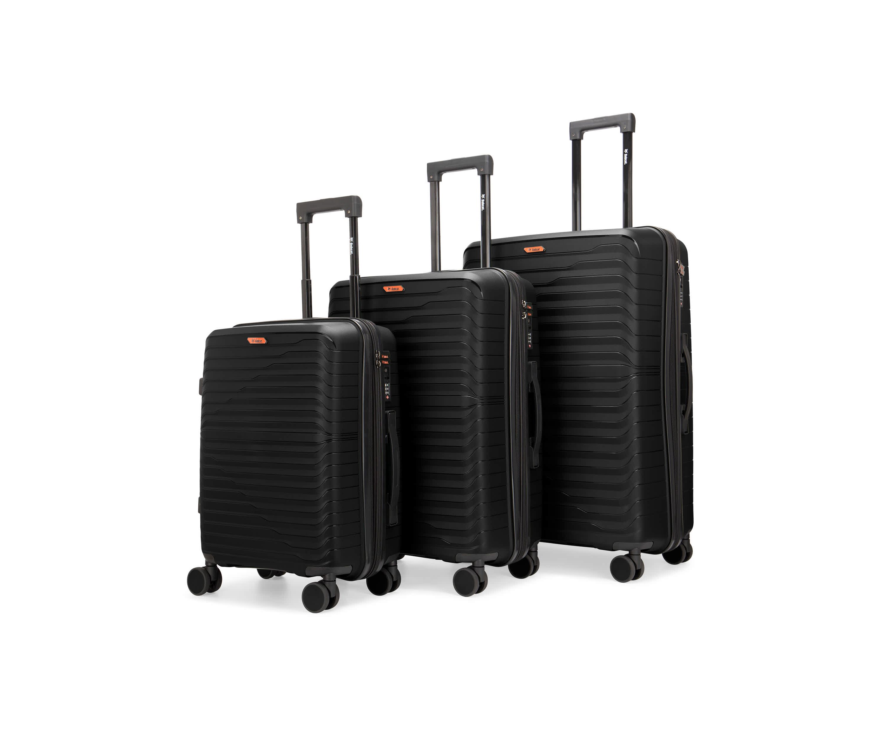 Bobcat® Excavator 3-Piece Expandable Hardside Spinner Luggage Set with TSA Lock