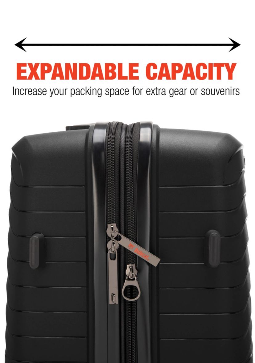 Bobcat® Excavator 3-Piece Expandable Hardside Spinner Luggage Set with TSA Lock