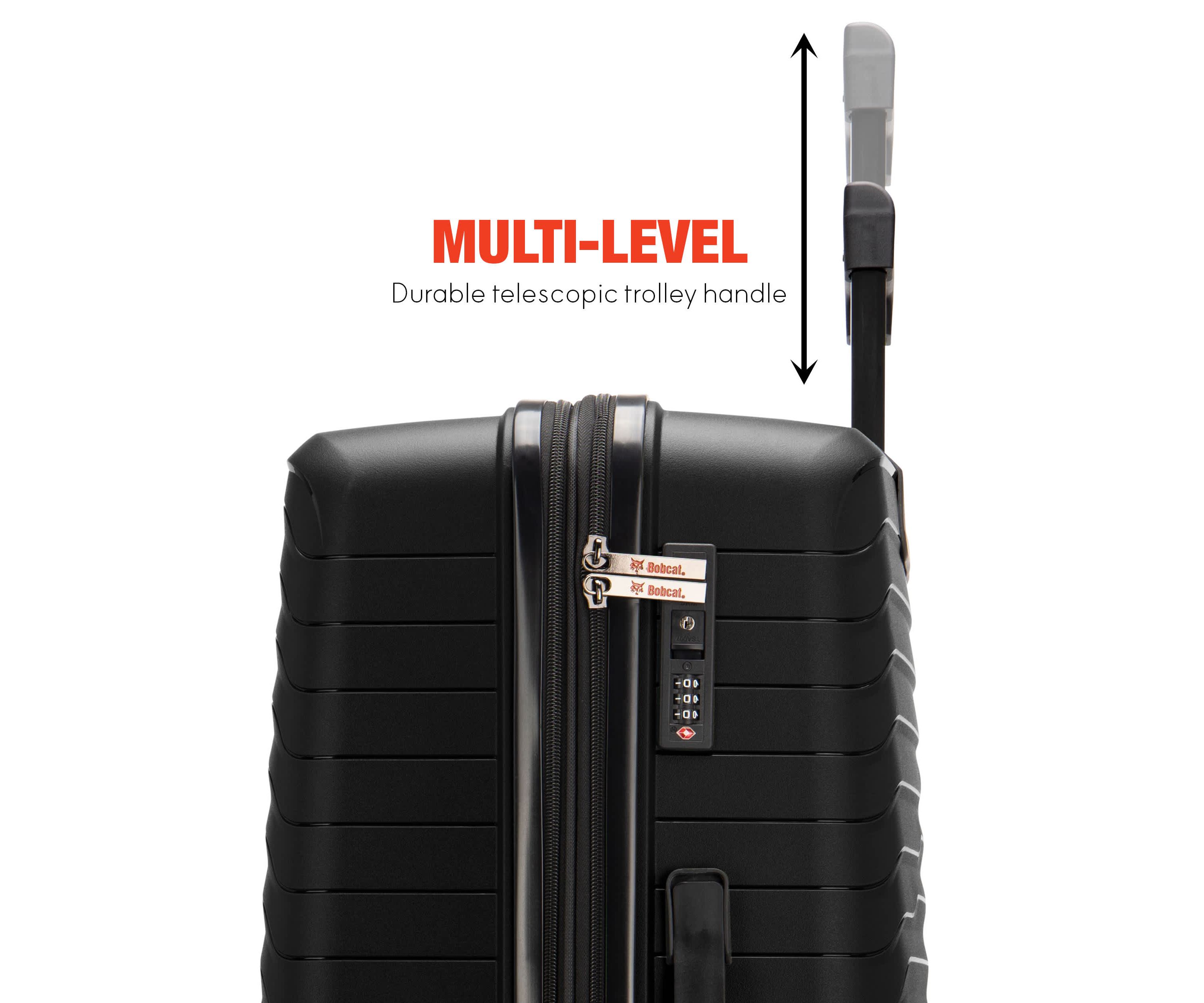 Bobcat® Excavator 3-Piece Expandable Hardside Spinner Luggage Set with TSA Lock