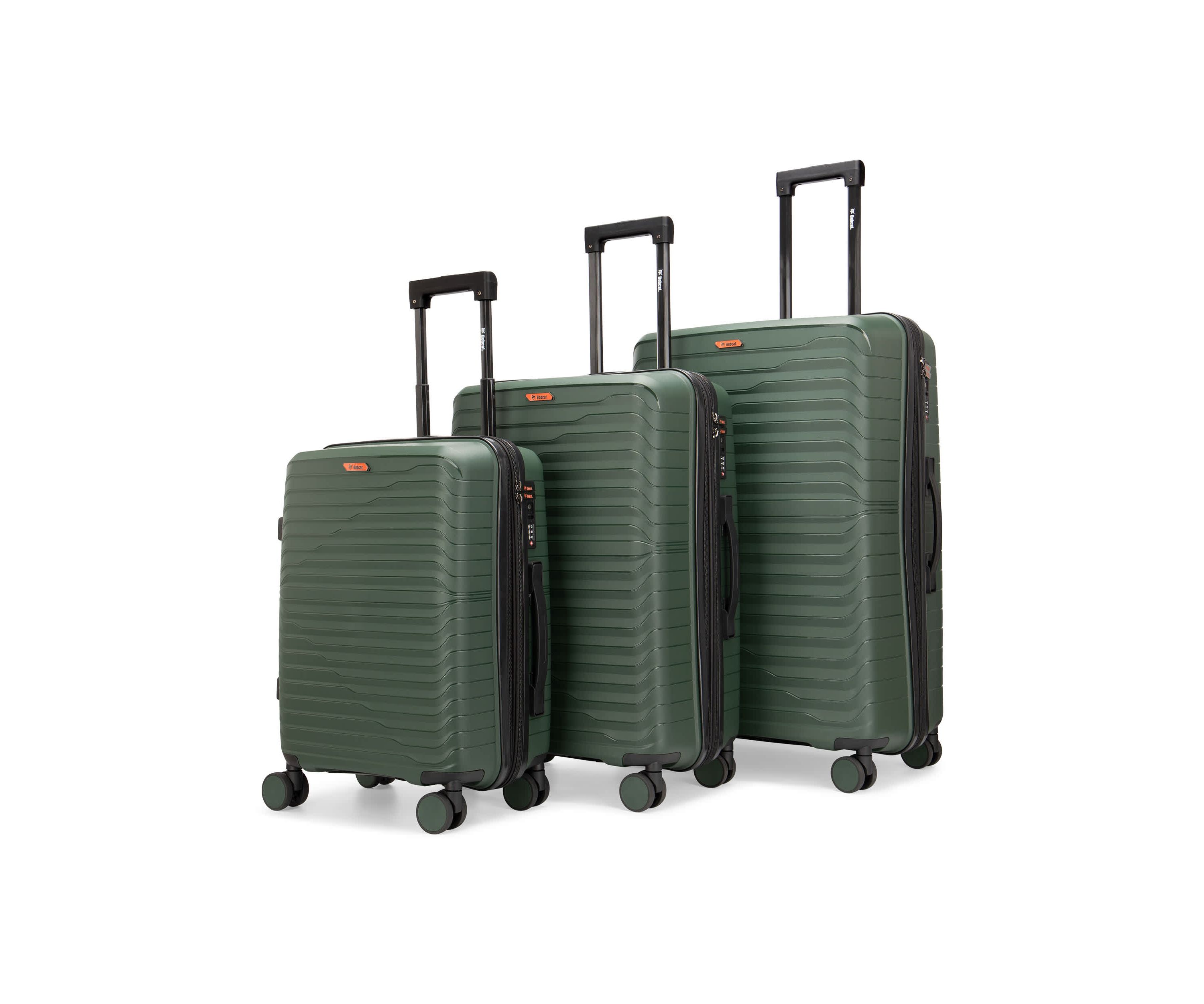 Bobcat® Excavator 3-Piece Expandable Hardside Spinner Luggage Set with TSA Lock
