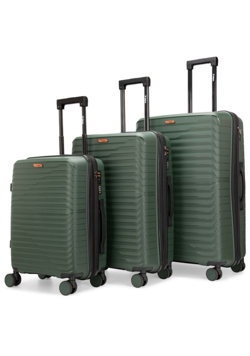 Bobcat® Excavator 3-Piece Expandable Hardside Spinner Luggage Set with TSA Lock
