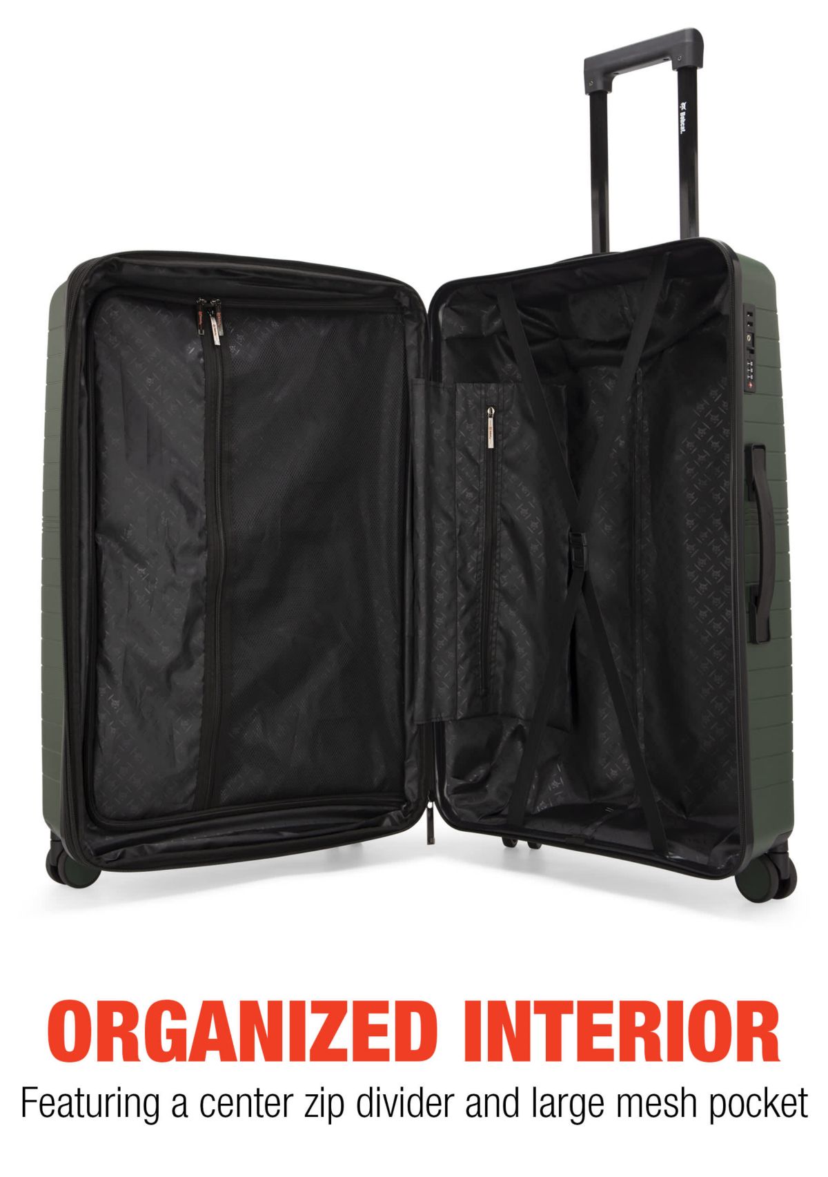Bobcat® Excavator 3-Piece Expandable Hardside Spinner Luggage Set with TSA Lock