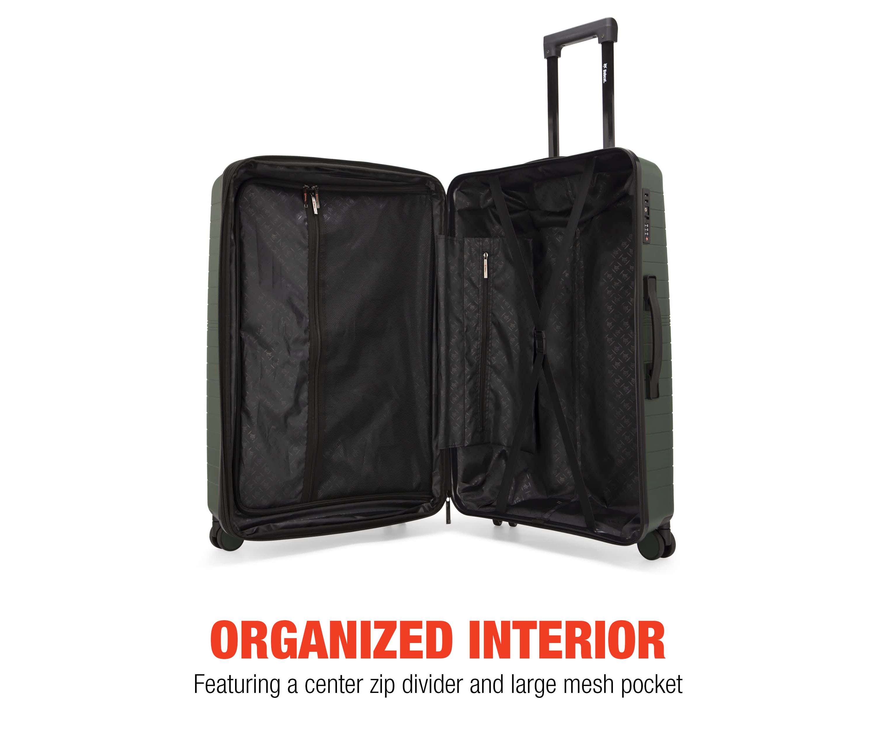 Bobcat® Excavator 3-Piece Expandable Hardside Spinner Luggage Set with TSA Lock