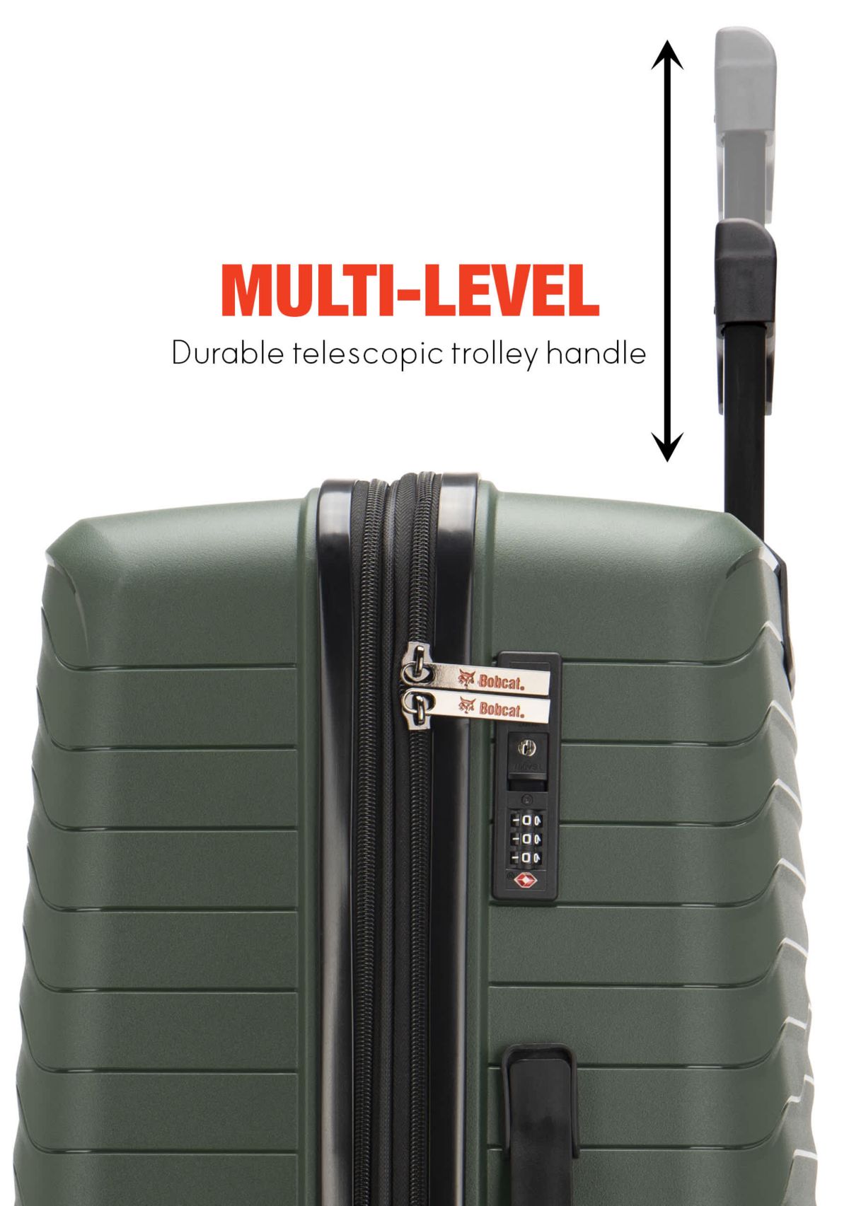 Bobcat® Excavator 3-Piece Expandable Hardside Spinner Luggage Set with TSA Lock