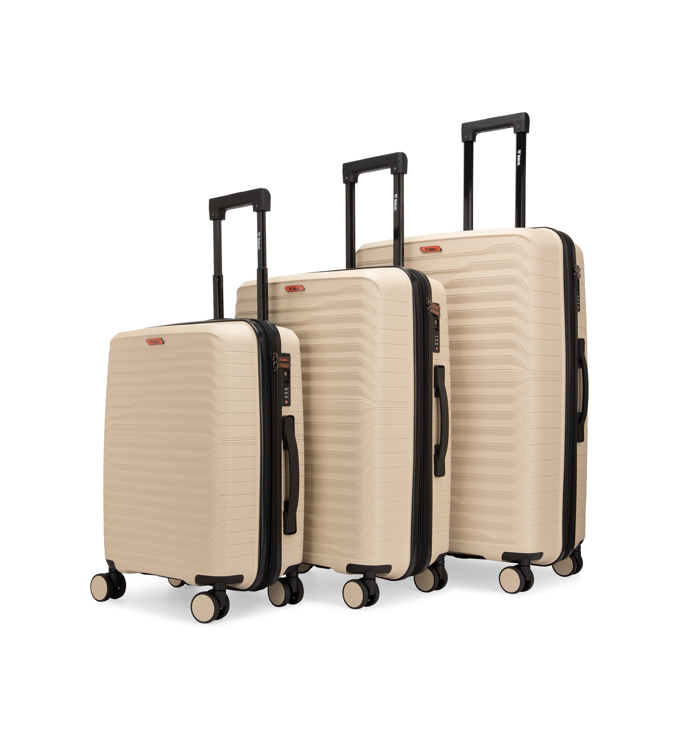 Bobcat® Excavator 3-Piece Expandable Hardside Spinner Luggage Set with TSA Lock