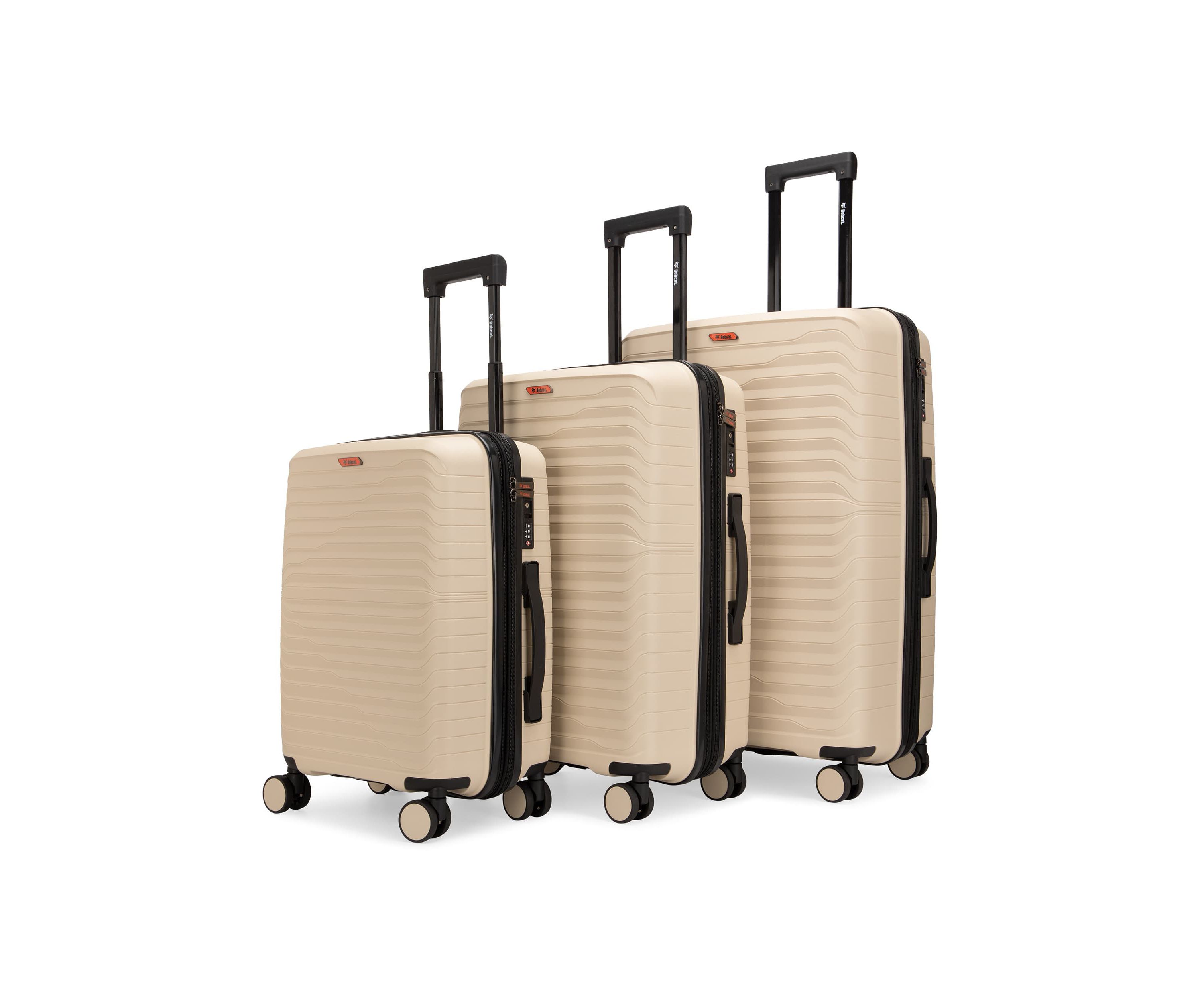 Bobcat® Excavator 3-Piece Expandable Hardside Spinner Luggage Set with TSA Lock