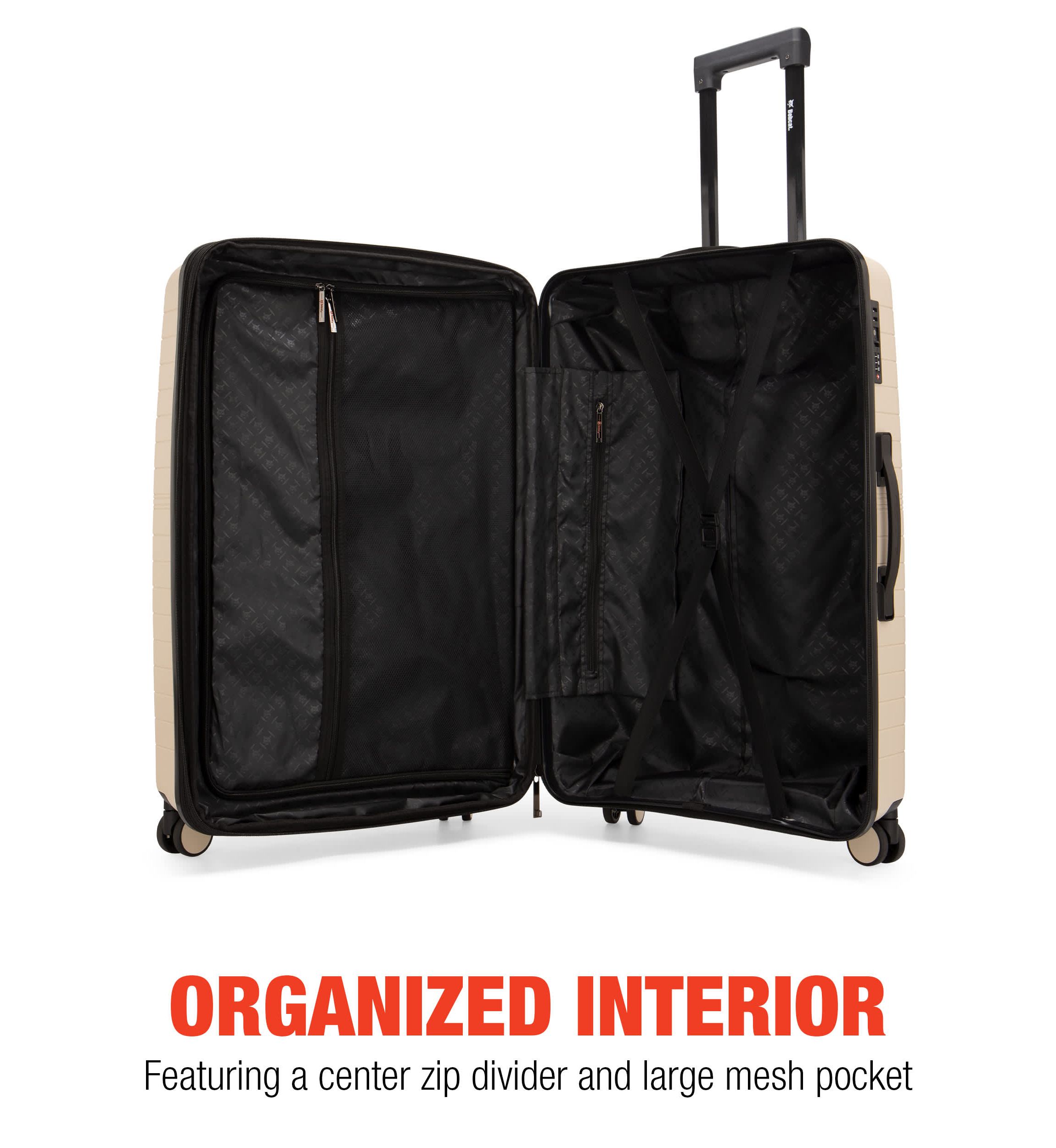 Bobcat® Excavator 3-Piece Expandable Hardside Spinner Luggage Set with TSA Lock