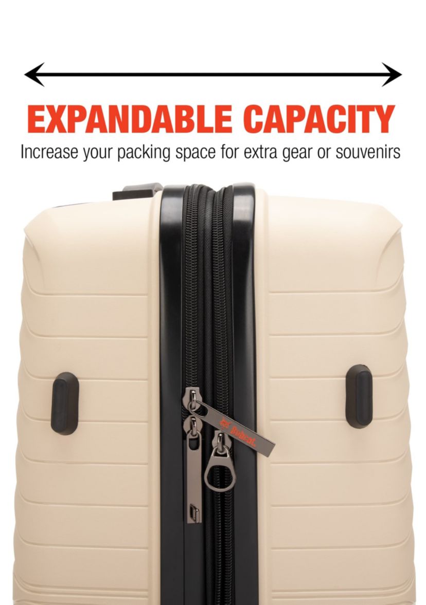 Bobcat® Excavator 3-Piece Expandable Hardside Spinner Luggage Set with TSA Lock