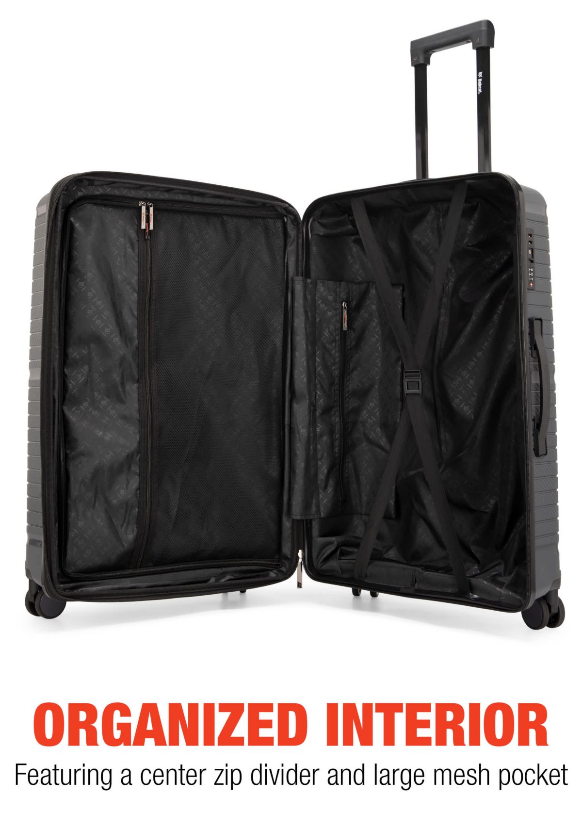 Bobcat® Trencher 3-Piece Expandable Hardside Spinner Luggage Set with TSA Lock