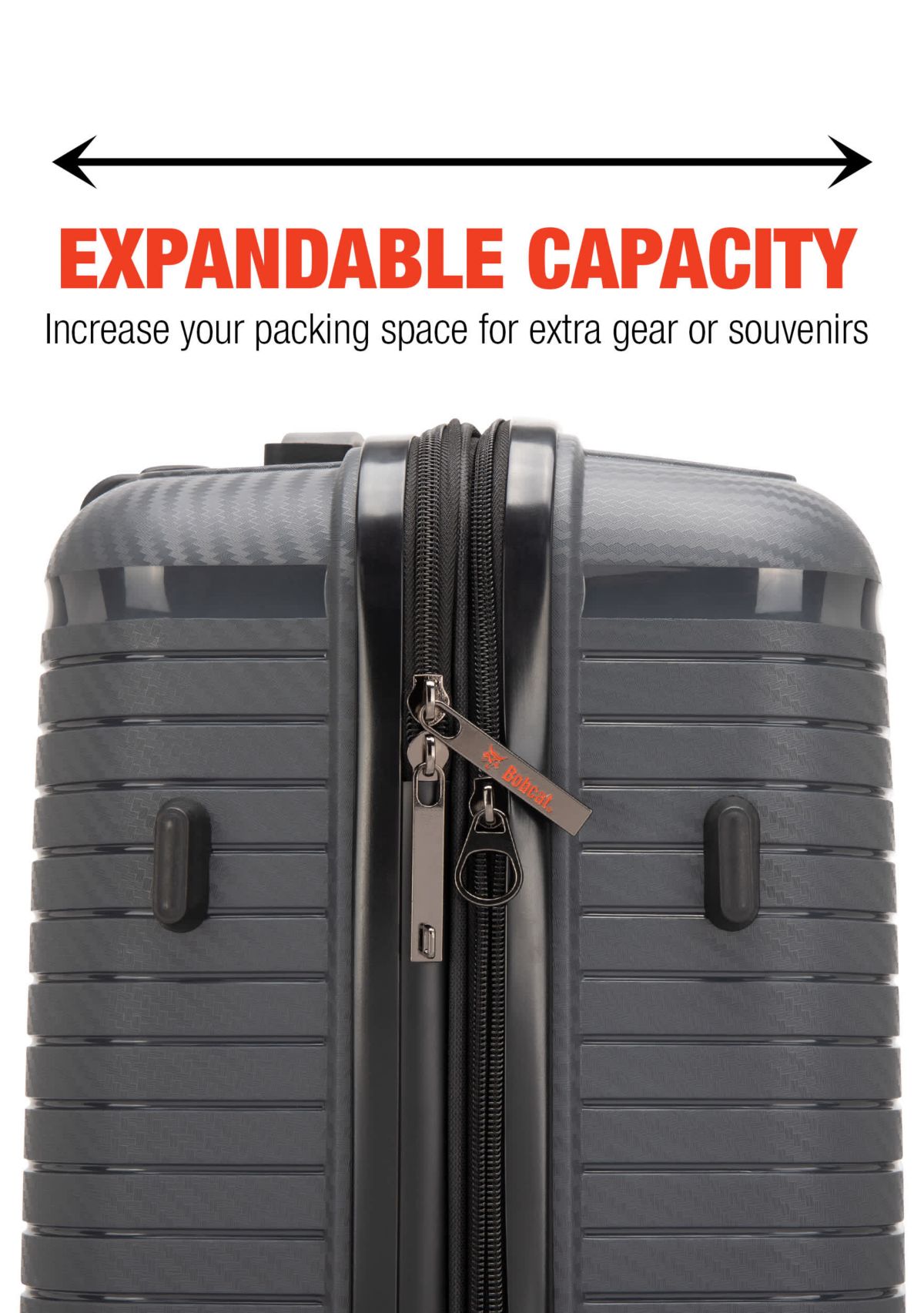 Bobcat® Trencher 3-Piece Expandable Hardside Spinner Luggage Set with TSA Lock