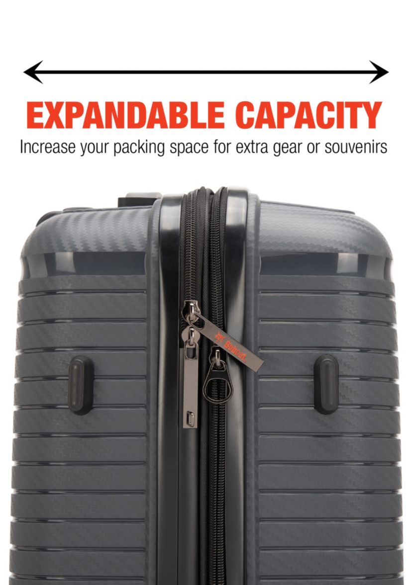 Bobcat® Trencher 3-Piece Expandable Hardside Spinner Luggage Set with TSA Lock