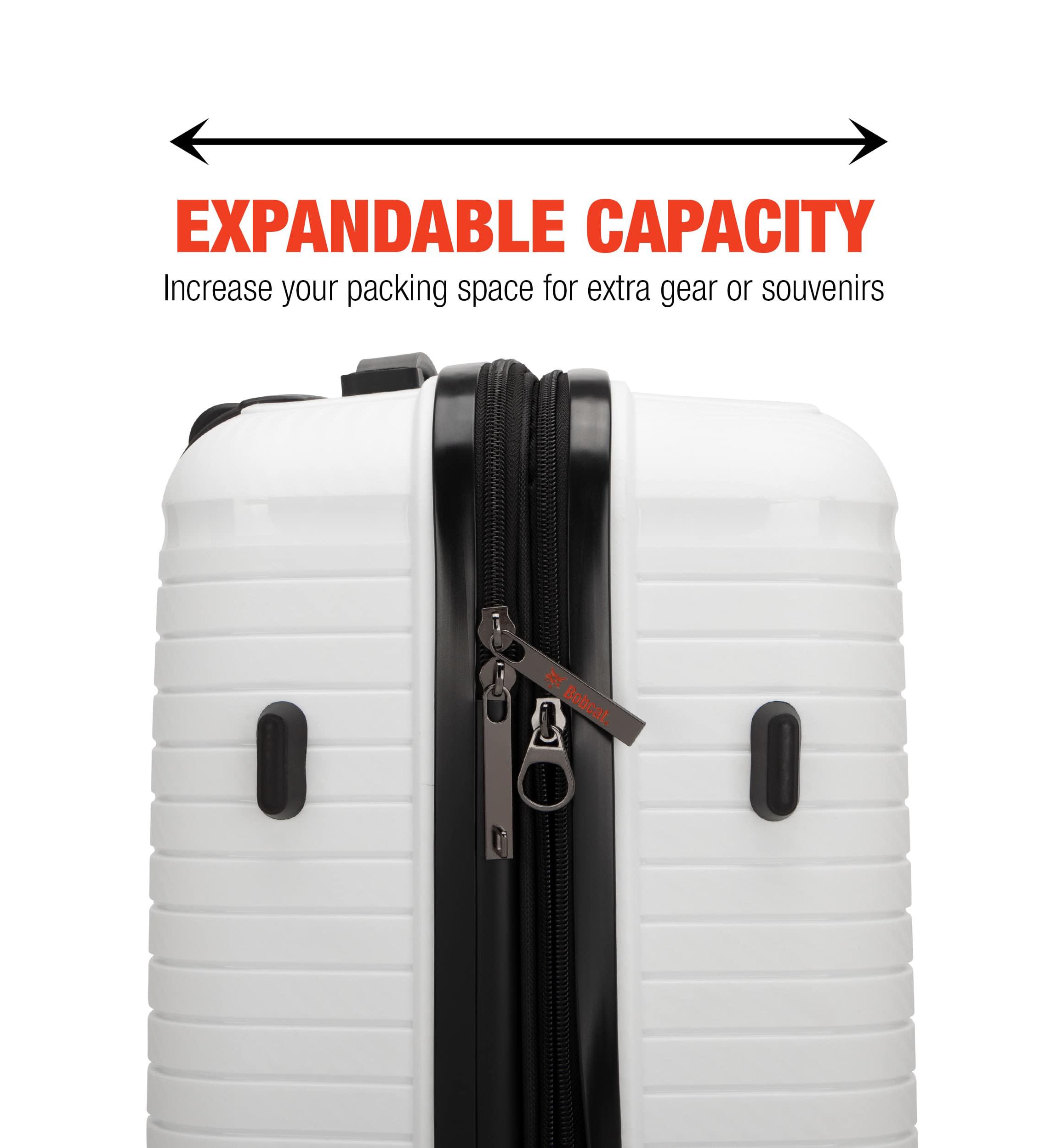 Bobcat® Trencher 3-Piece Expandable Hardside Spinner Luggage Set with TSA Lock