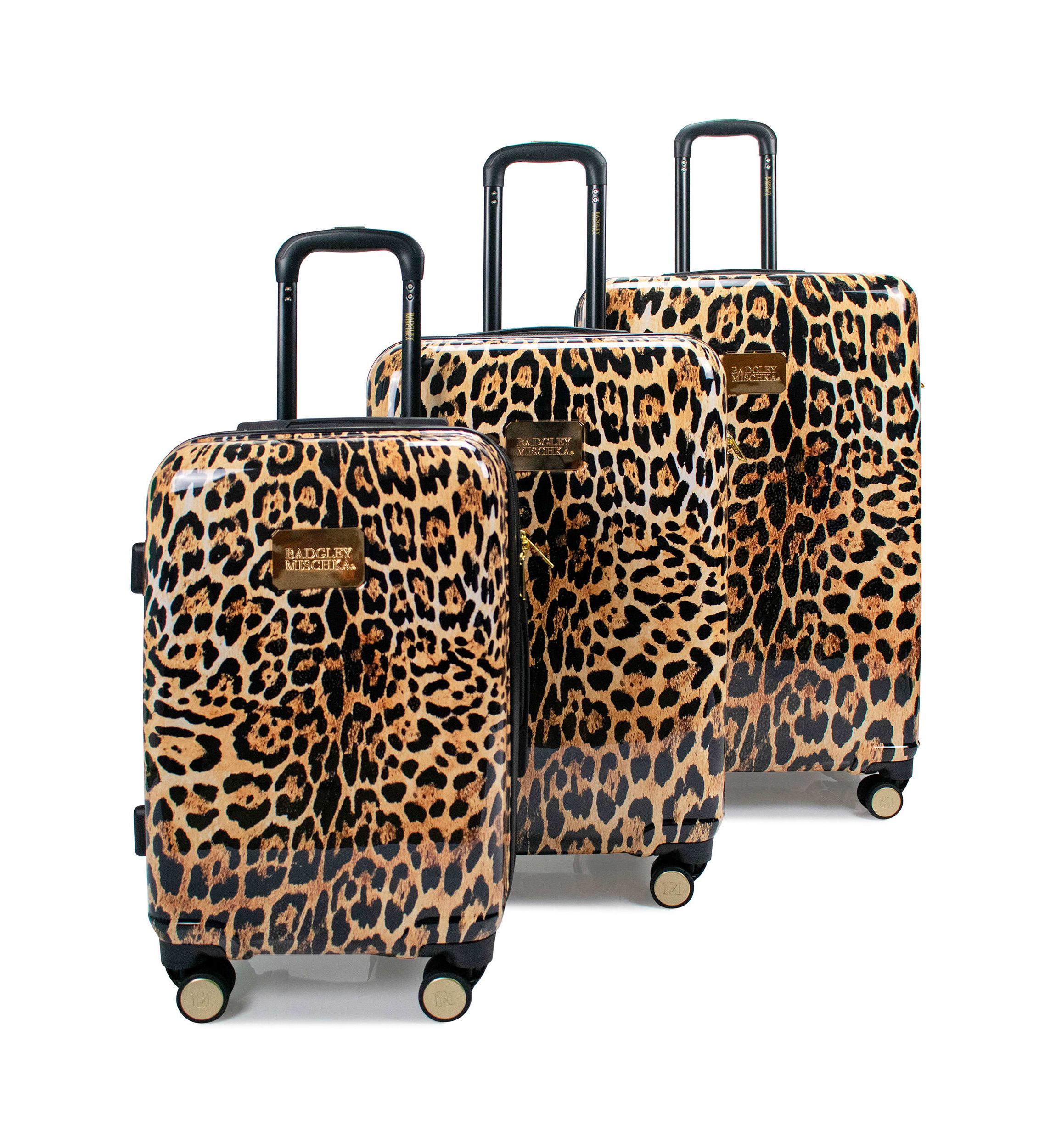 Leopard 3 Piece Expandable Luggage Set