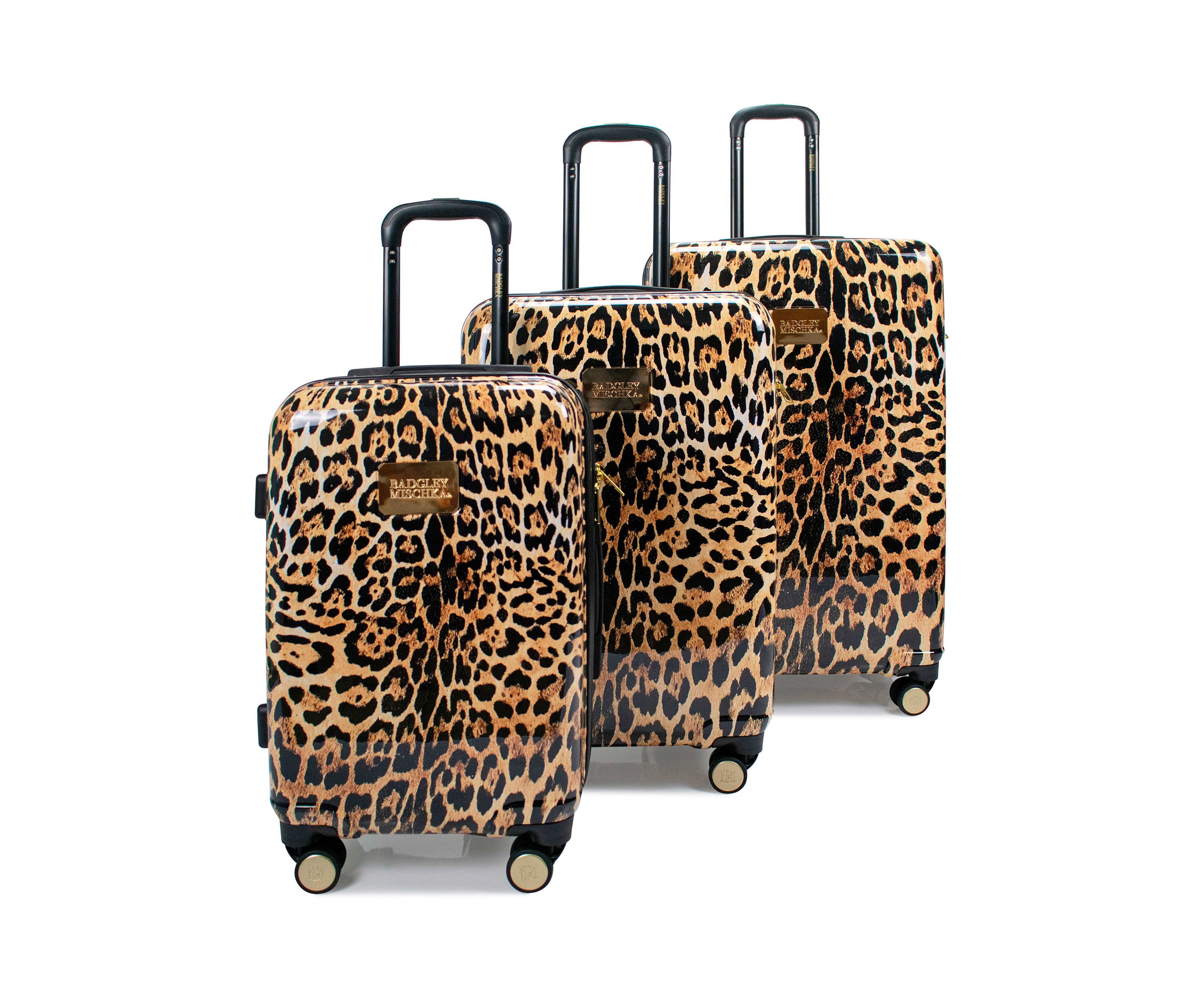 Leopard 3 Piece Expandable Luggage Set