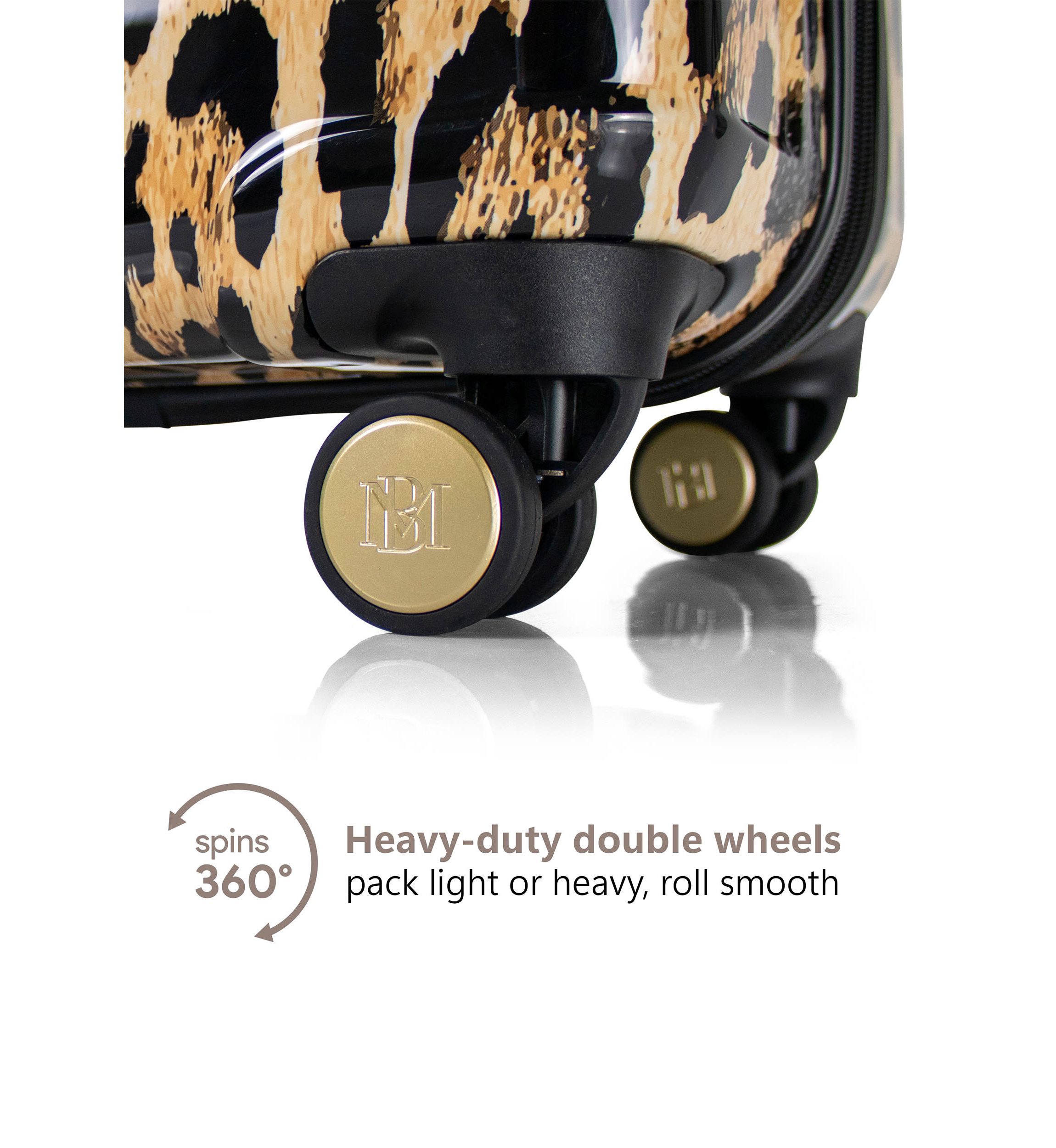 Leopard 3 Piece Expandable Luggage Set