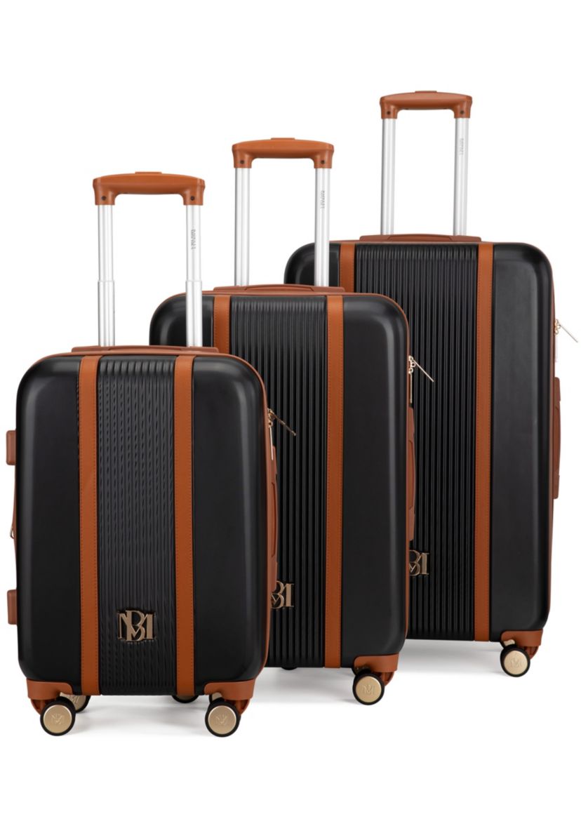Mia 3 Piece Expandable Retro Luggage Set