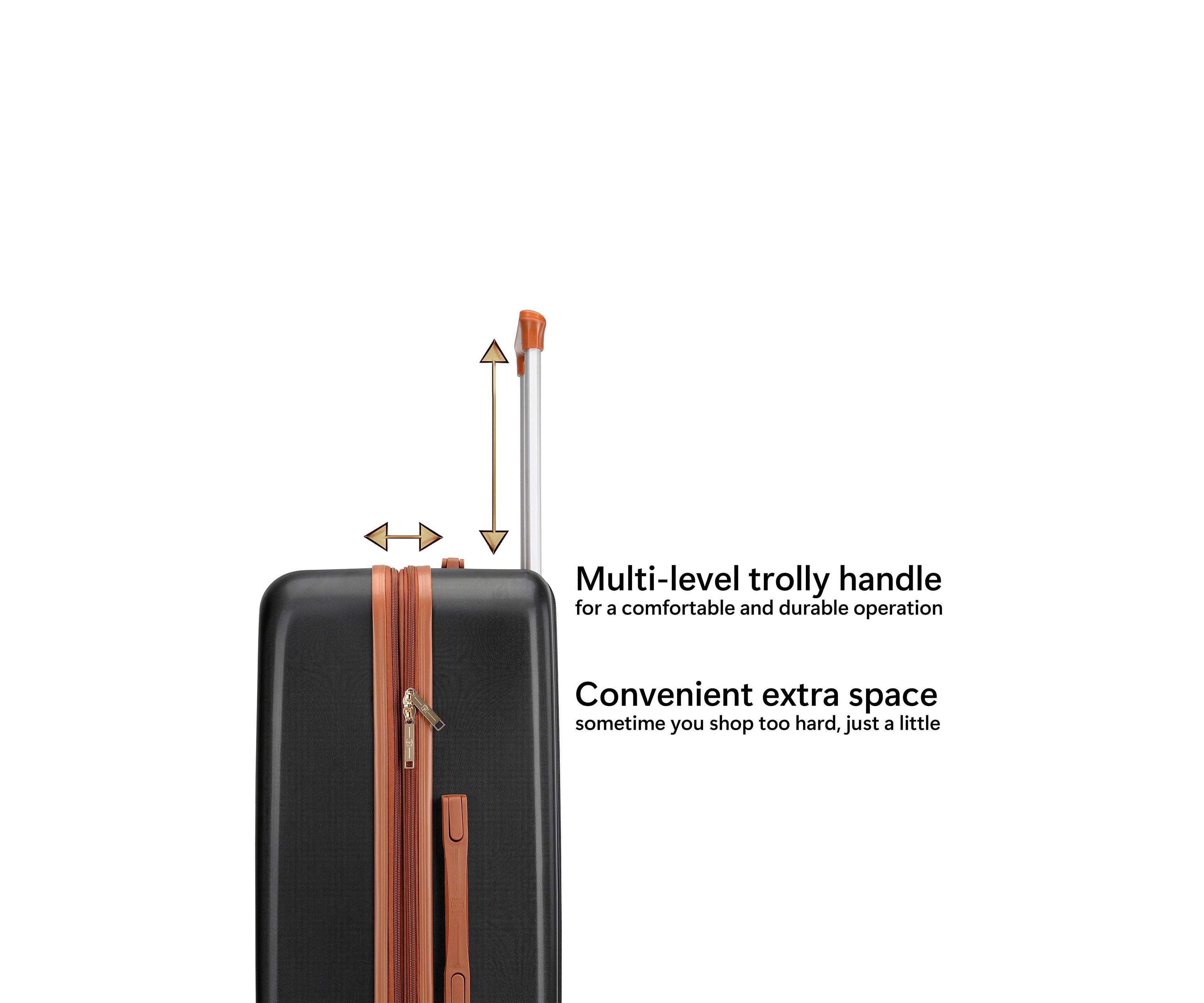 Mia 3 Piece Expandable Retro Luggage Set