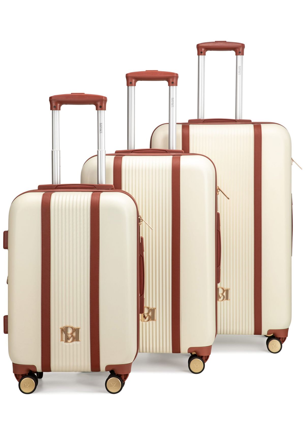 Mia 3 Piece Expandable Retro Luggage Set