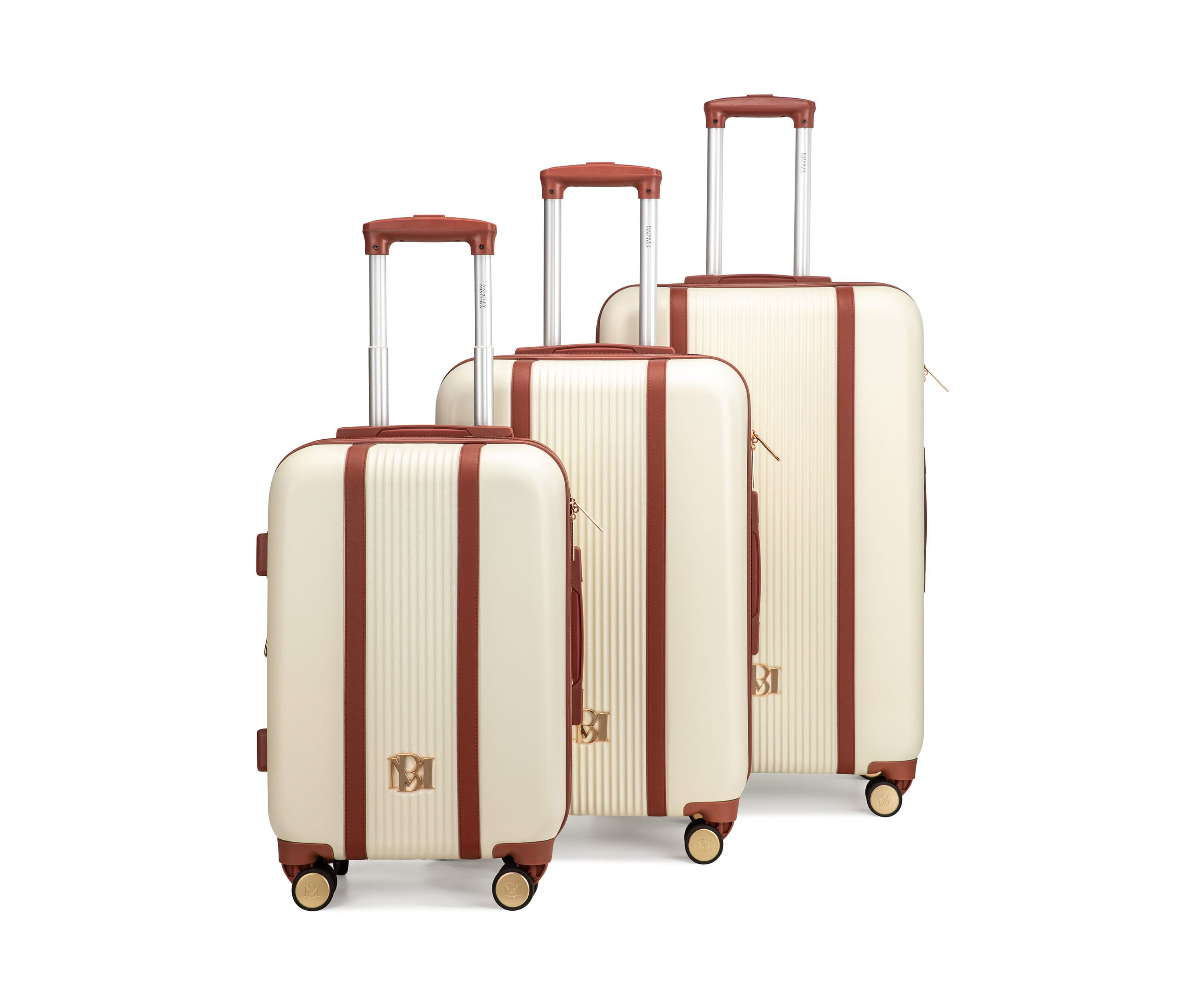 Mia 3 Piece Expandable Retro Luggage Set