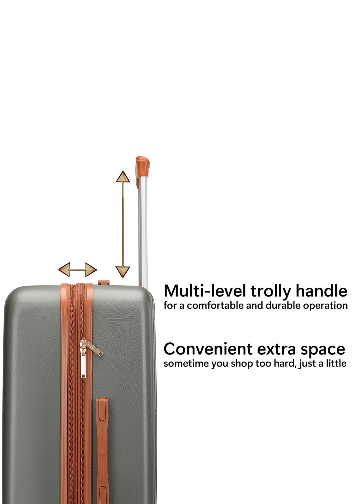 Mia 3 Piece Expandable Retro Luggage Set