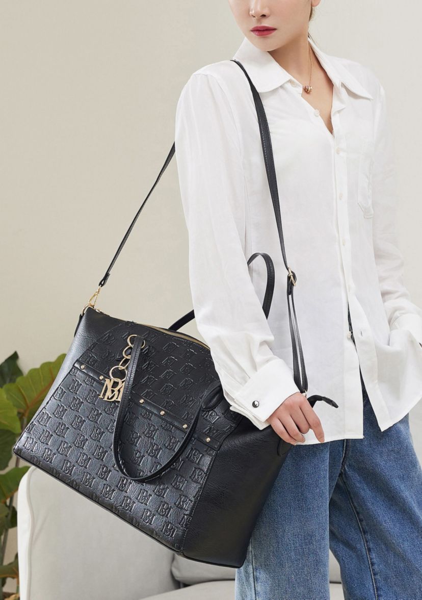 Caroline Vegan Leather Weekender Tote Bag