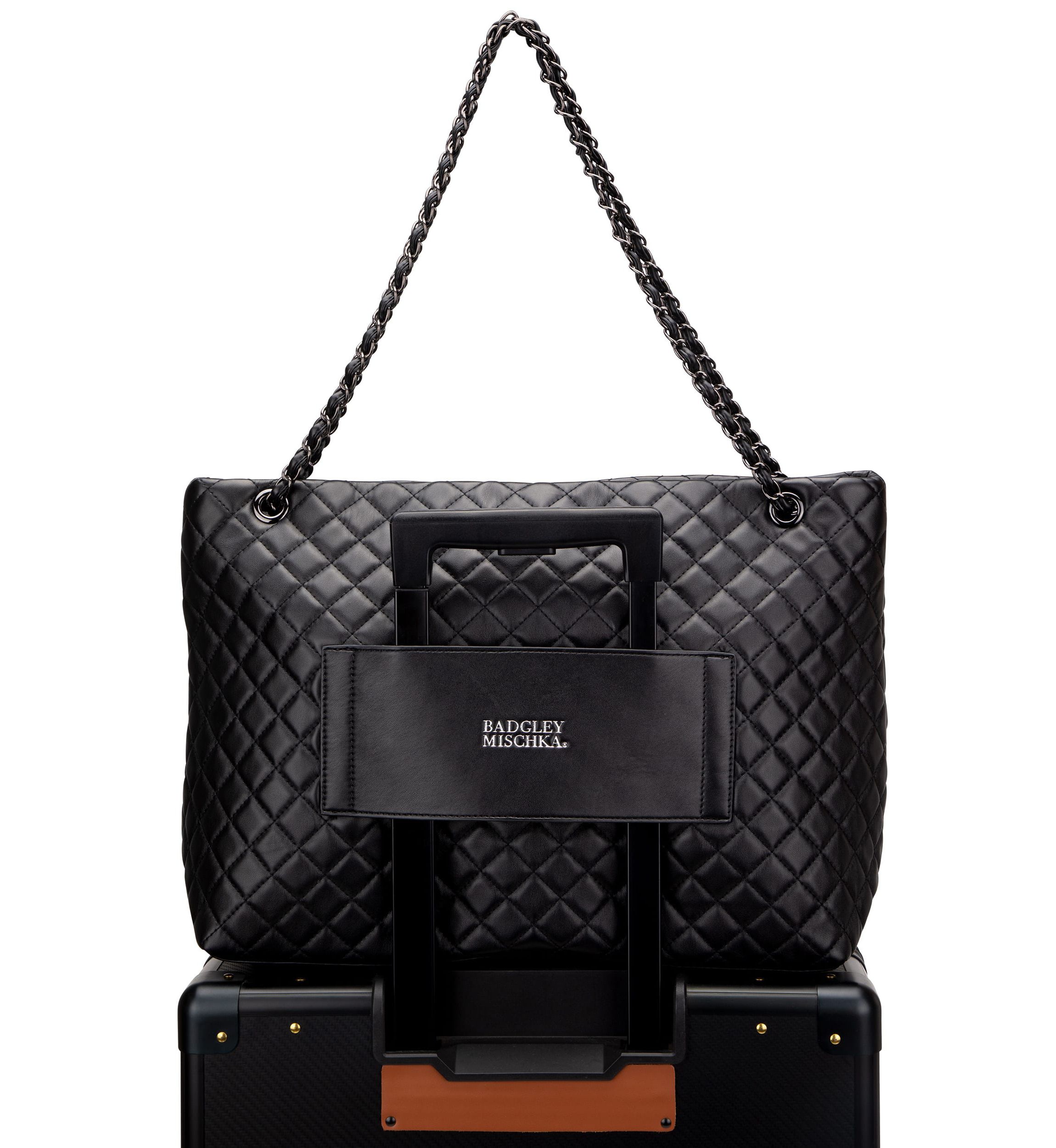 Diana Quilted Vegan Leather Weekender Tote Bag