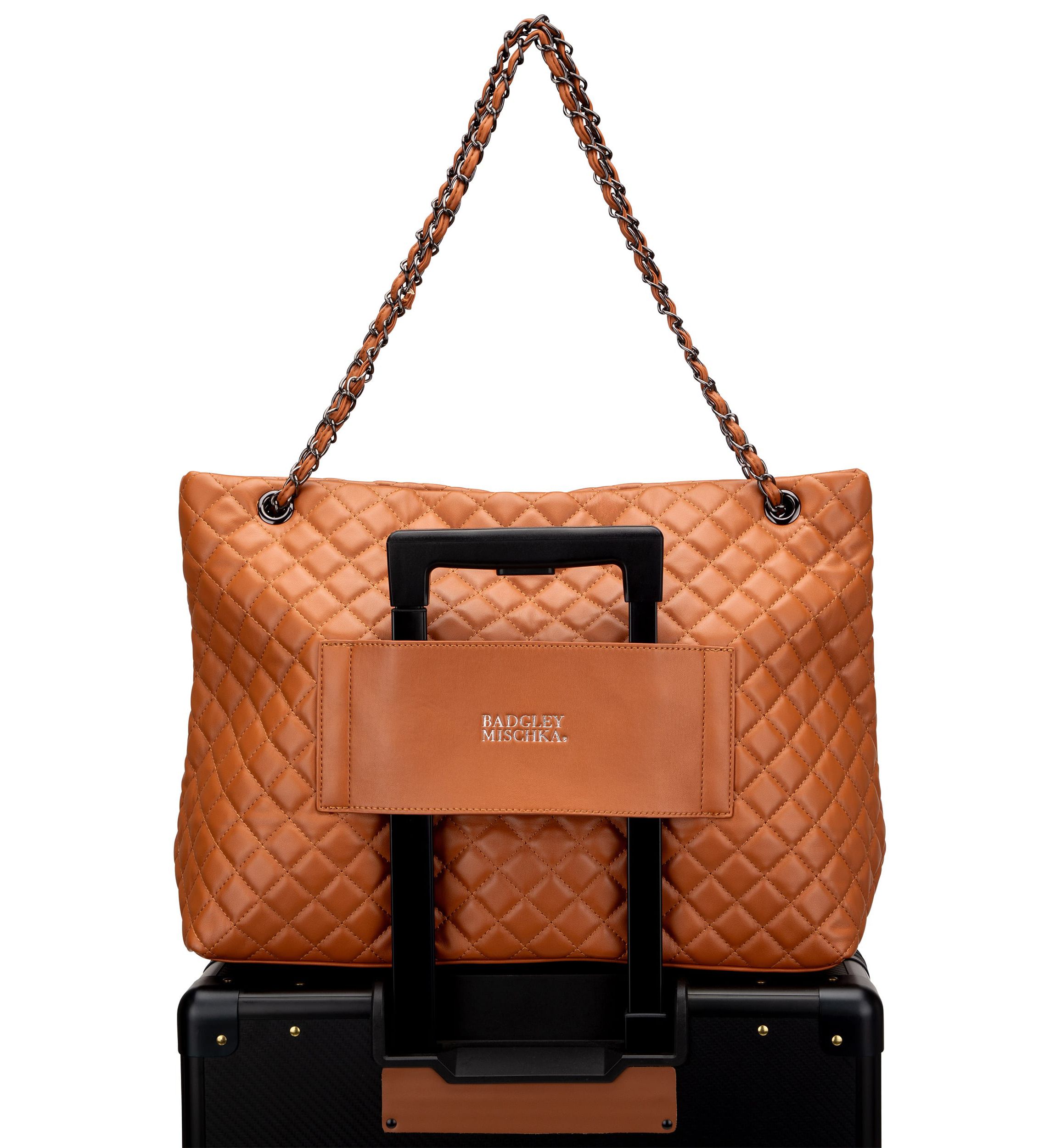 Diana Quilted Vegan Leather Weekender Tote Bag