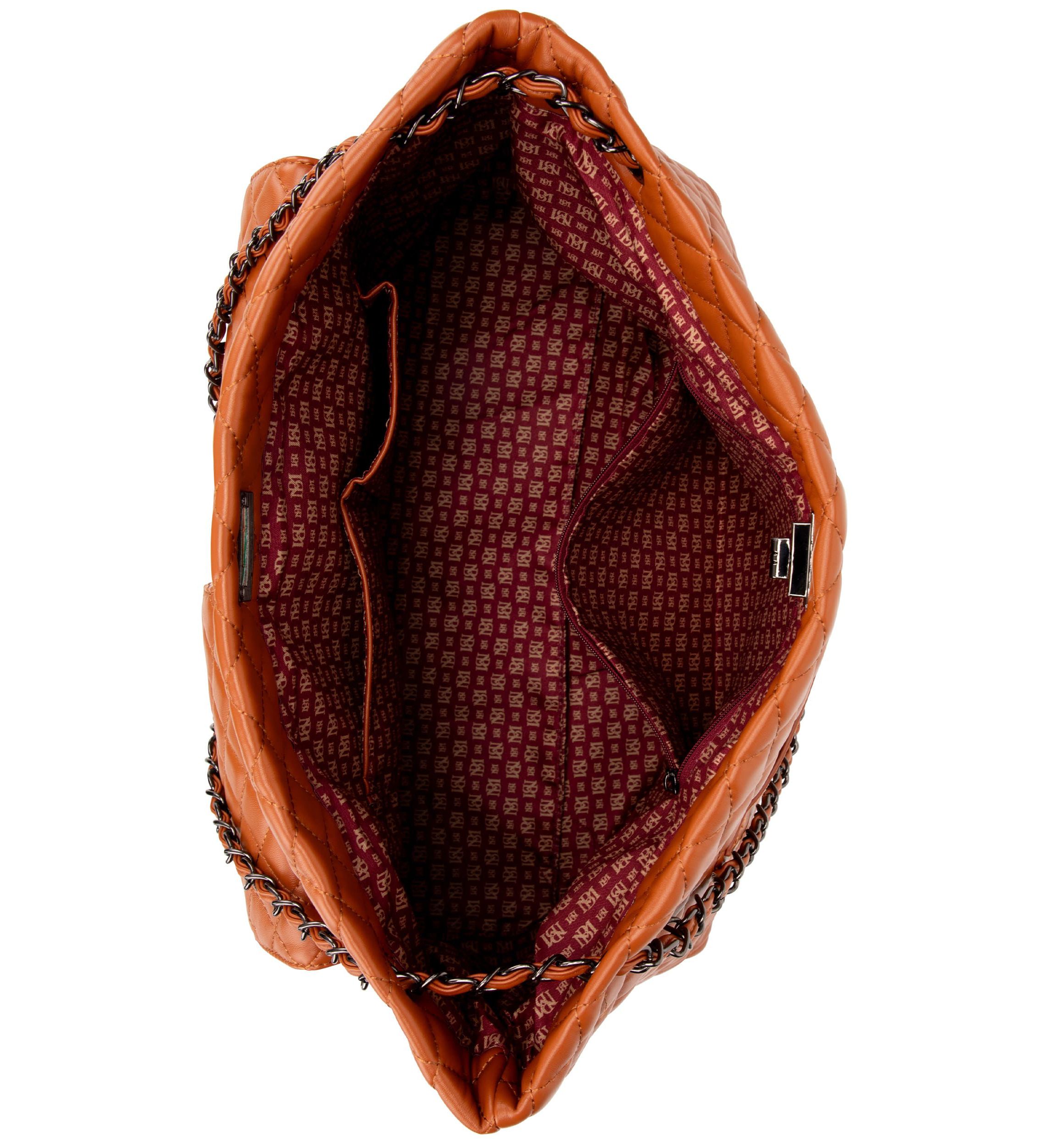 Diana Quilted Vegan Leather Weekender Tote Bag