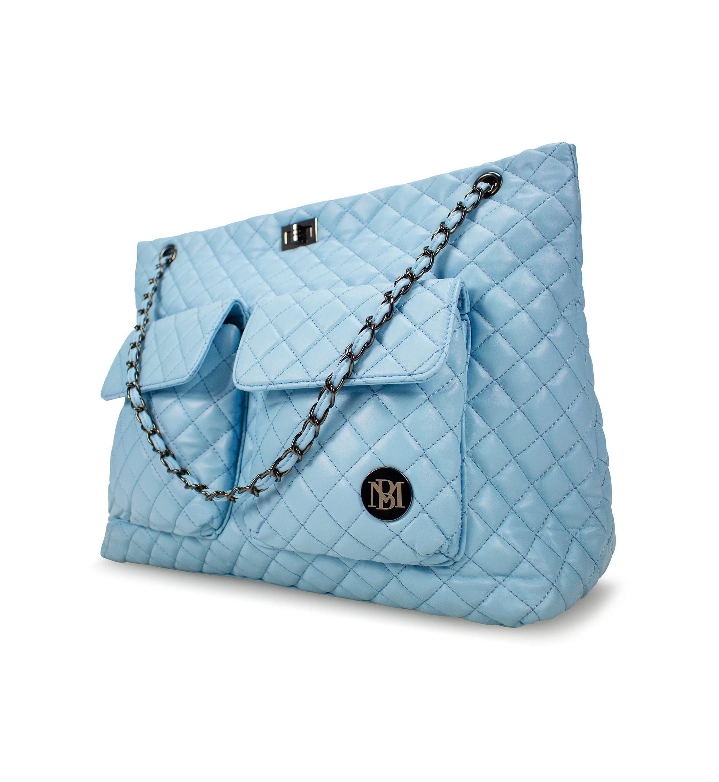 Diana Quilted Vegan Leather Weekender Tote Bag