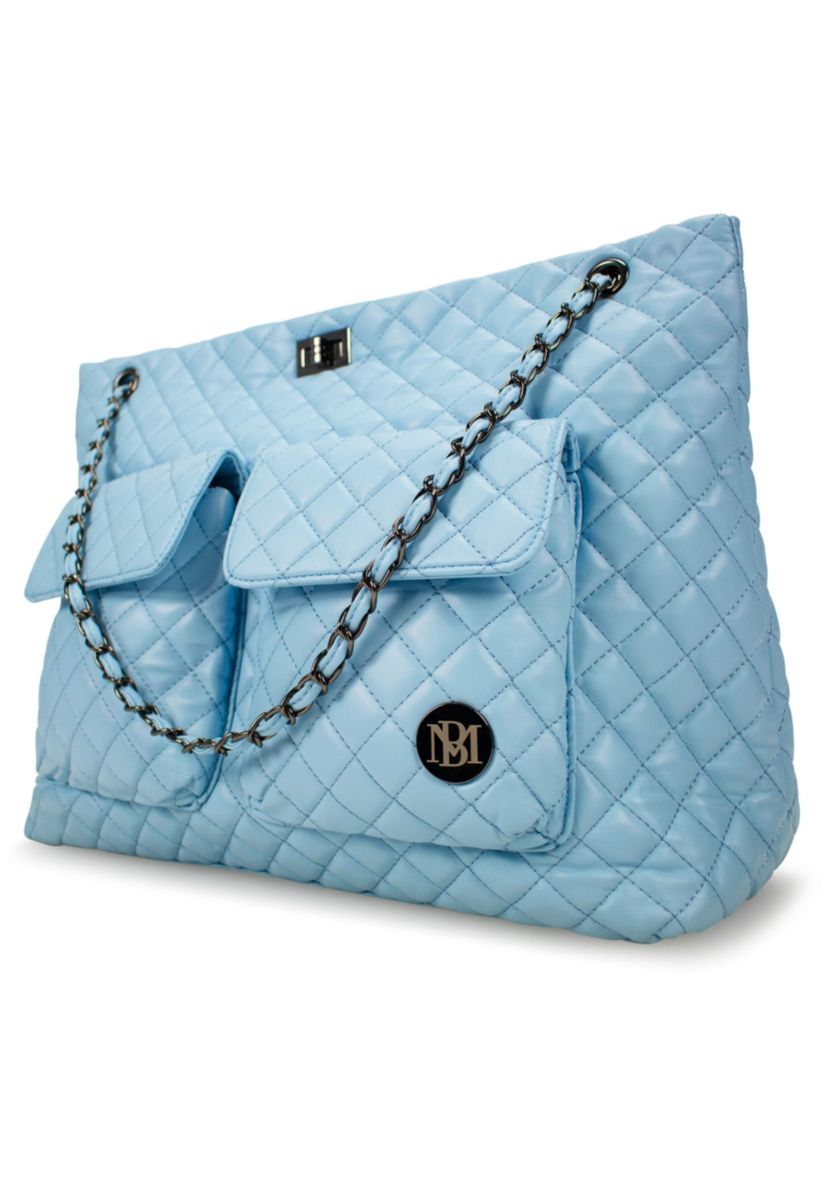 Diana Quilted Vegan Leather Weekender Tote Bag