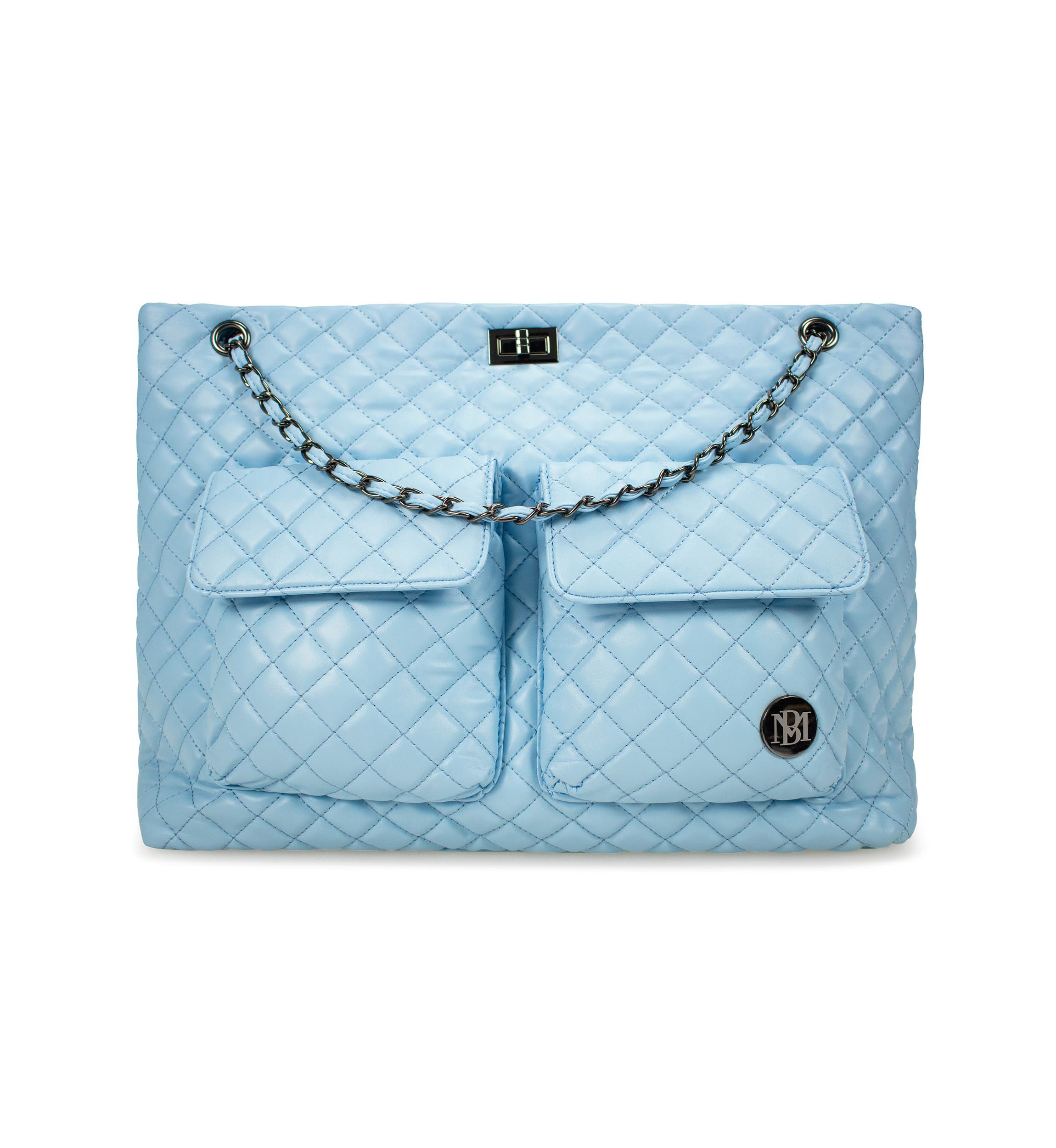 Diana Quilted Vegan Leather Weekender Tote Bag