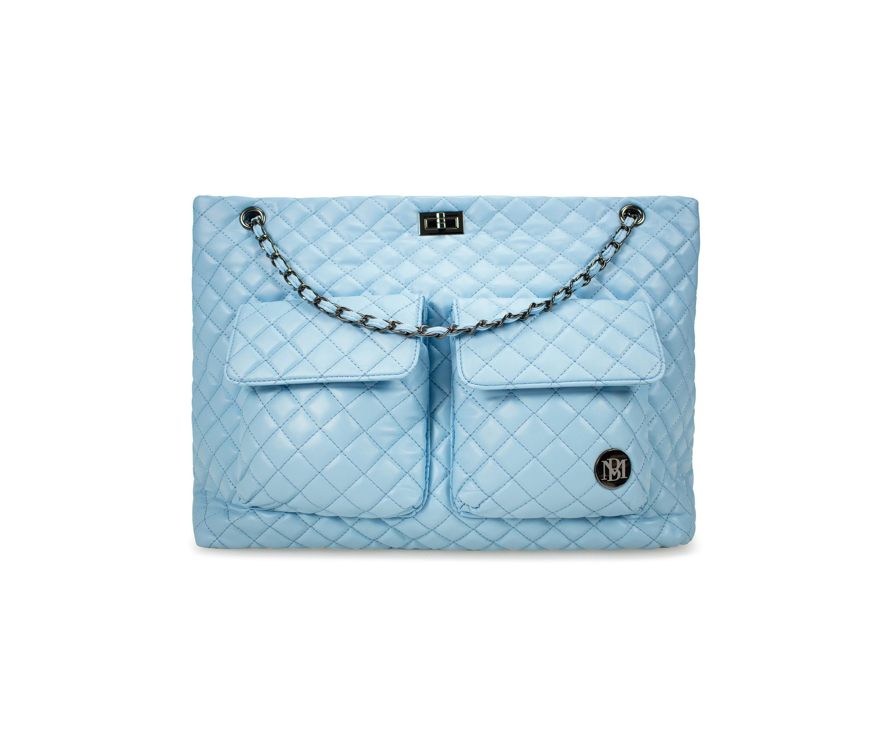 Diana Quilted Vegan Leather Weekender Tote Bag