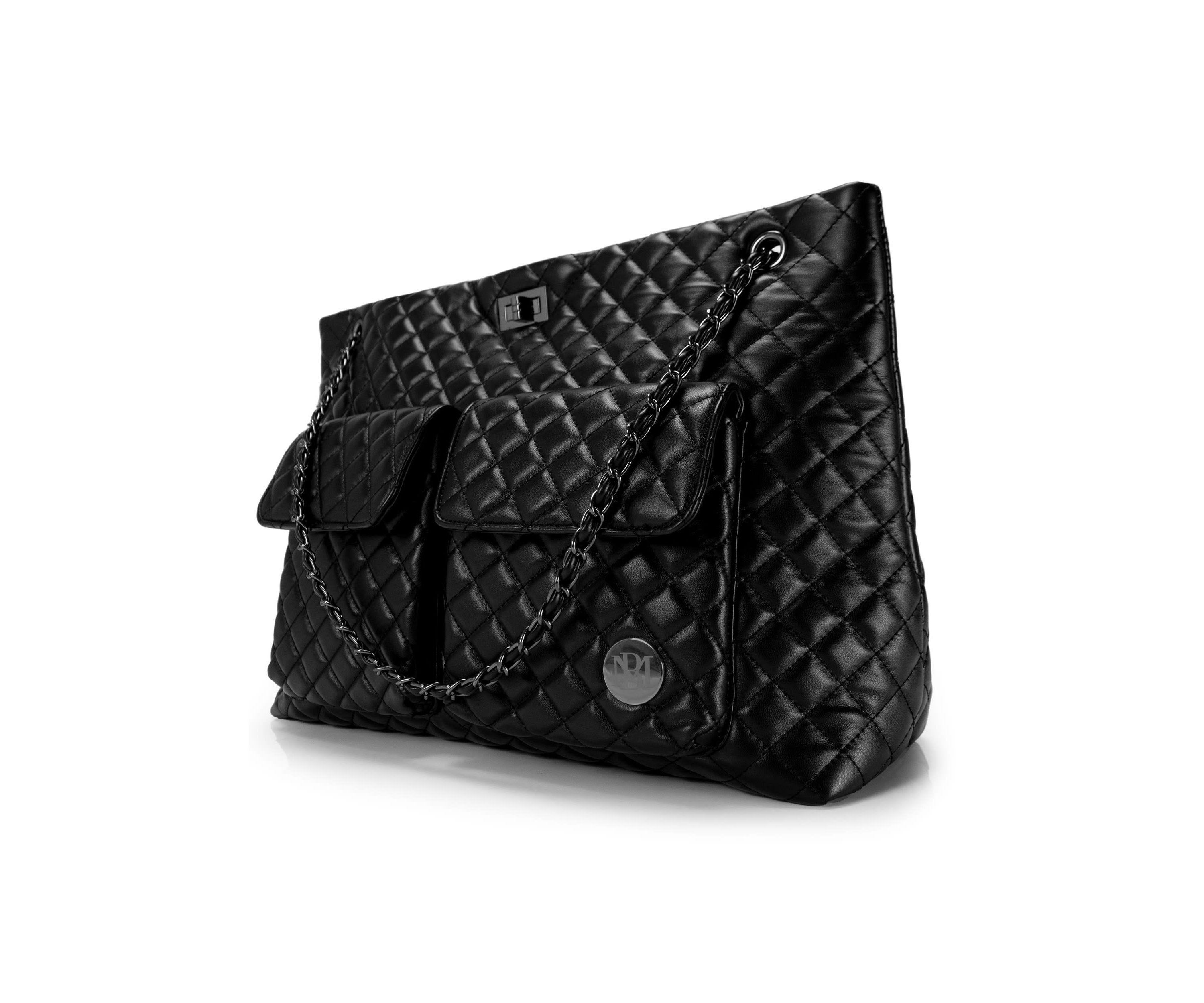 Diana XL Quilted Vegan Leather Weekender Tote Bag